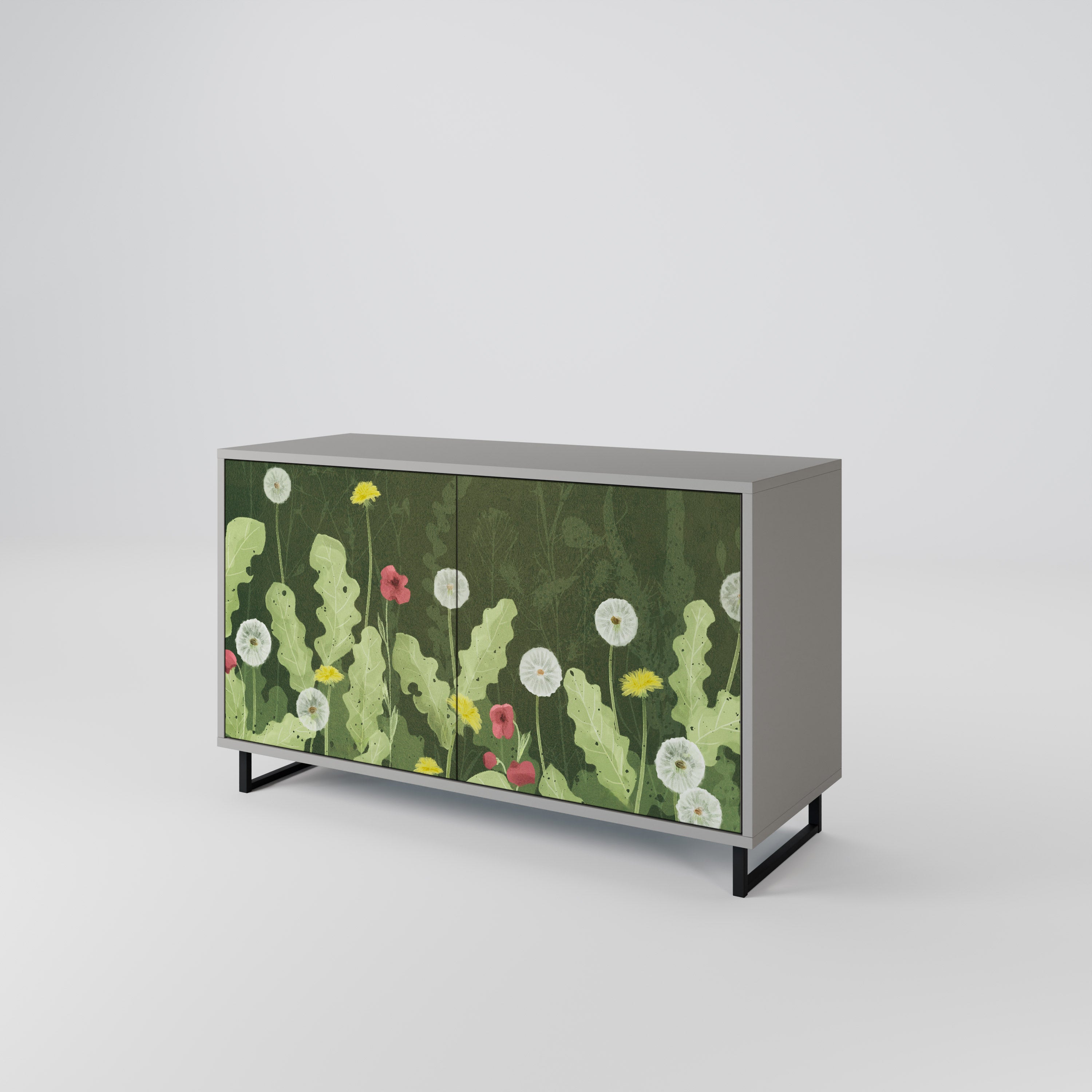 DANDELION AMUSE Komoda 2-drzwiowa korpus Szary