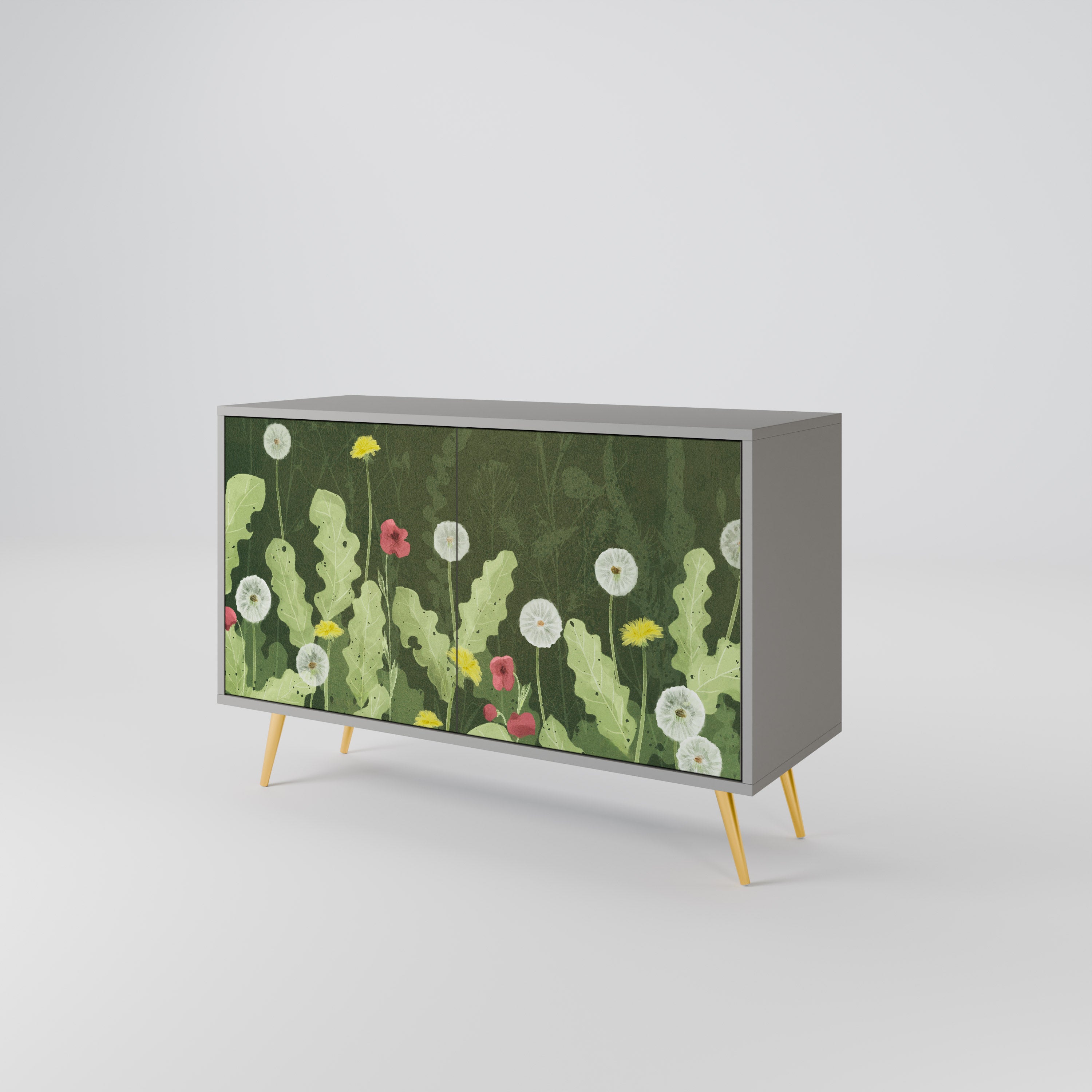 DANDELION AMUSE Komoda 2-drzwiowa korpus Szary