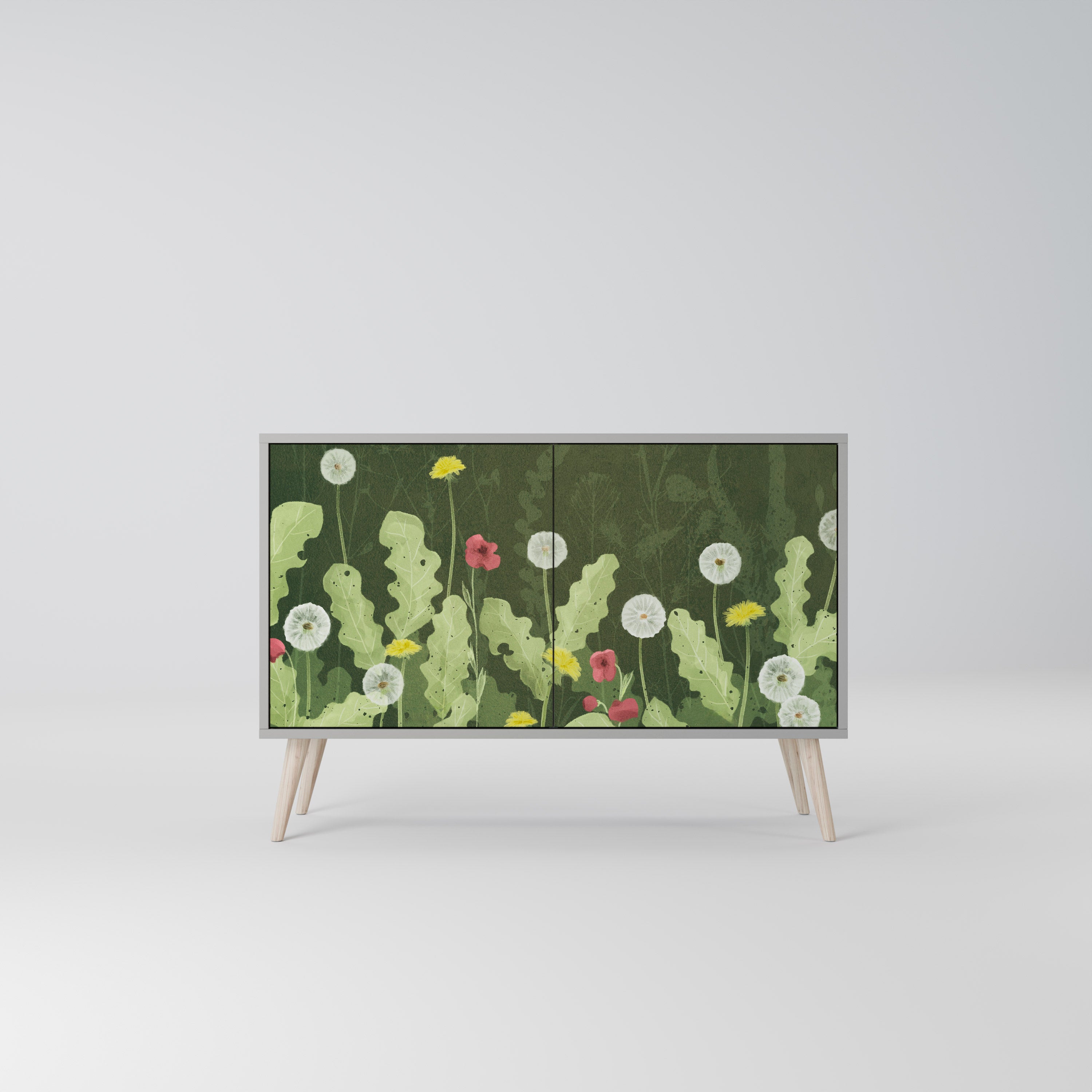 DANDELION AMUSE Komoda 2-drzwiowa korpus Szary