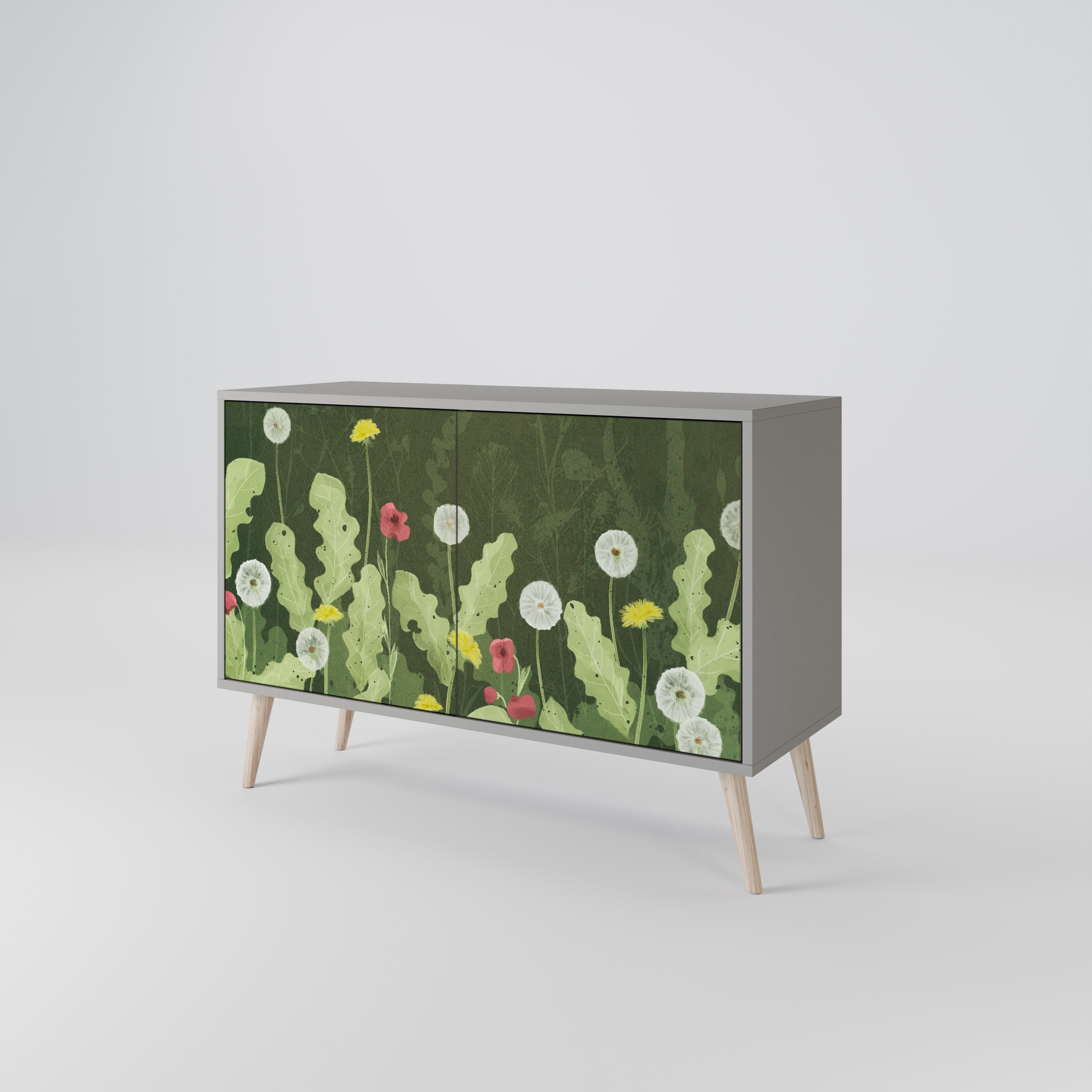 DANDELION AMUSE Komoda 2-drzwiowa korpus Szary