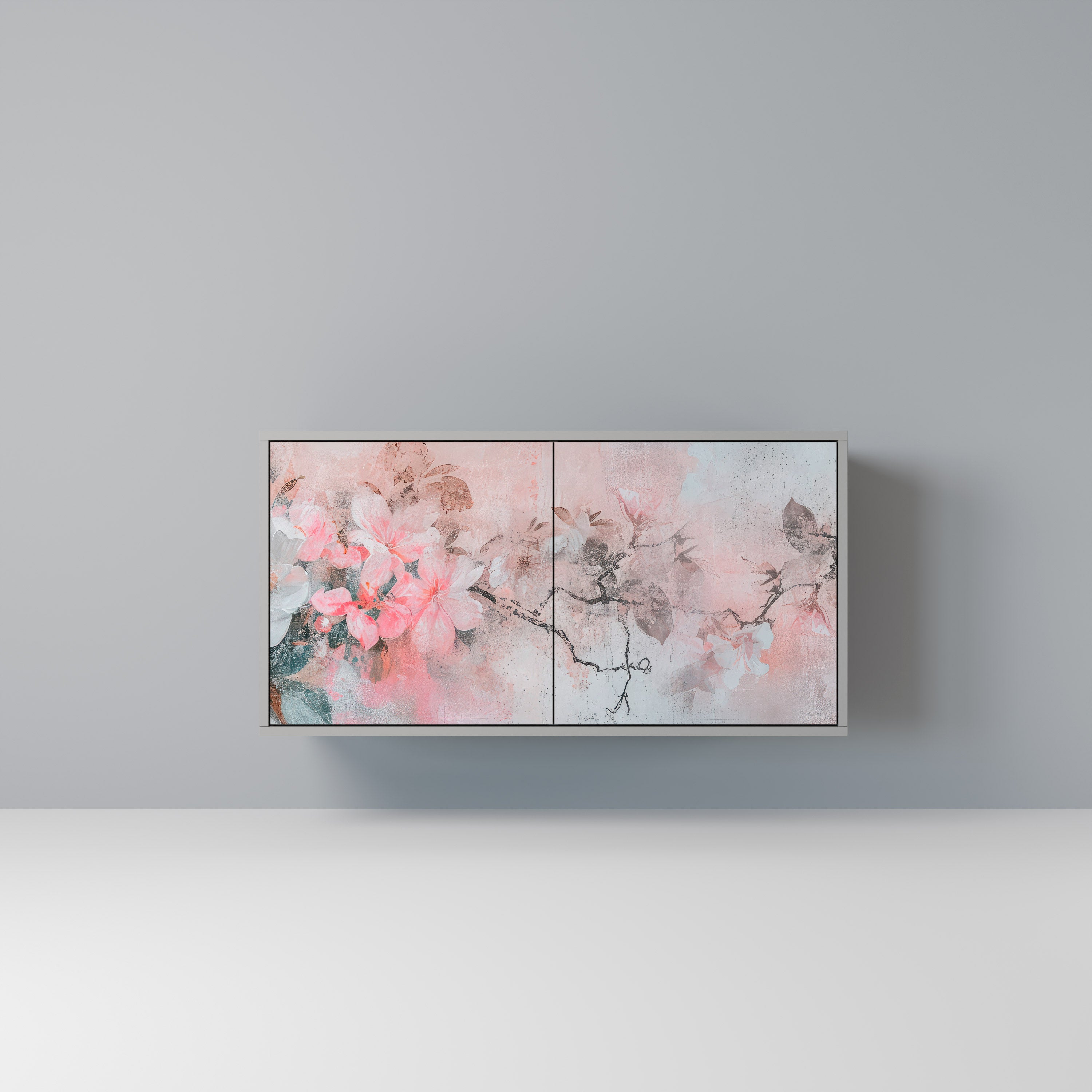 CHERRY BLOSSOM Komoda 2-drzwiowa korpus Szary