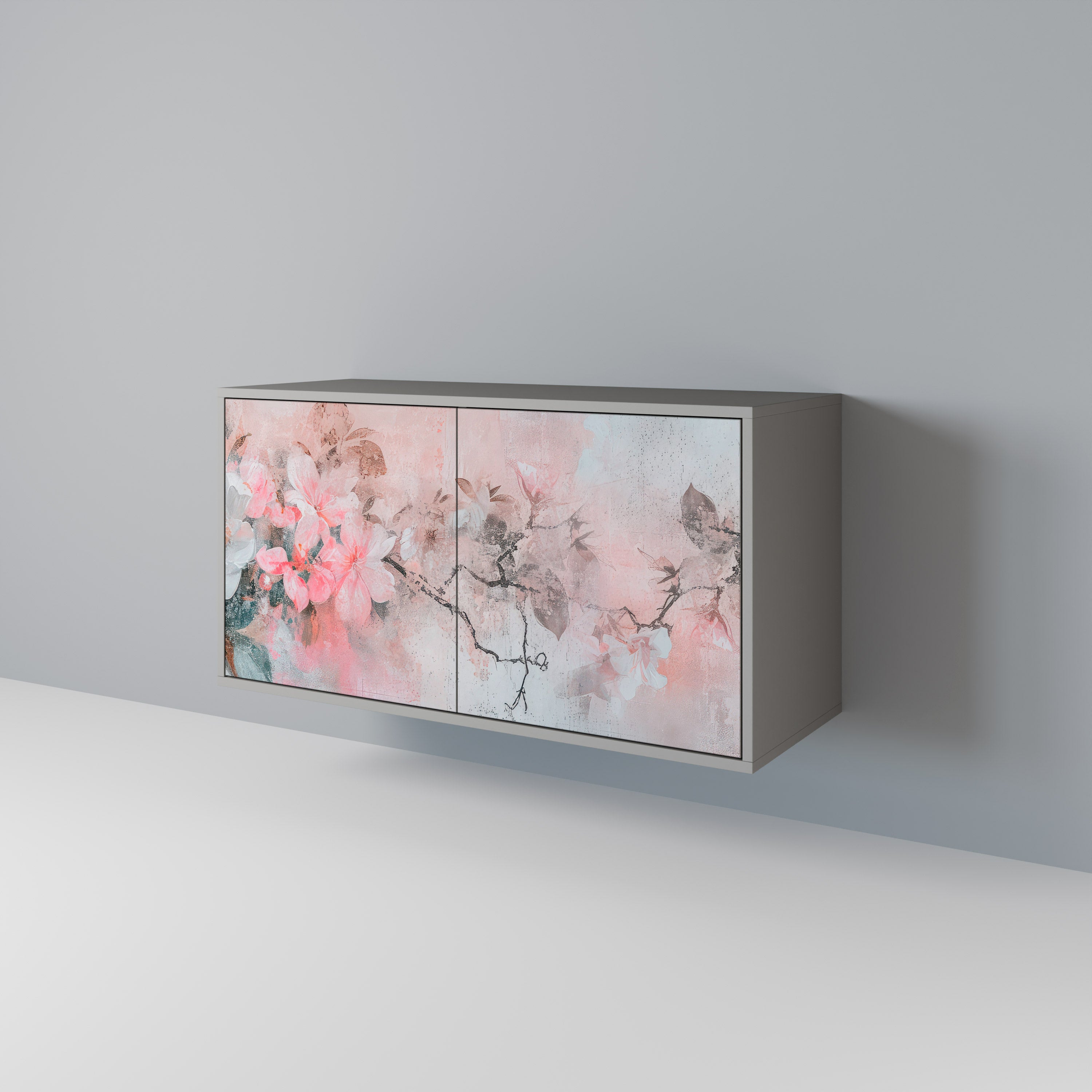 CHERRY BLOSSOM Komoda 2-drzwiowa korpus Szary