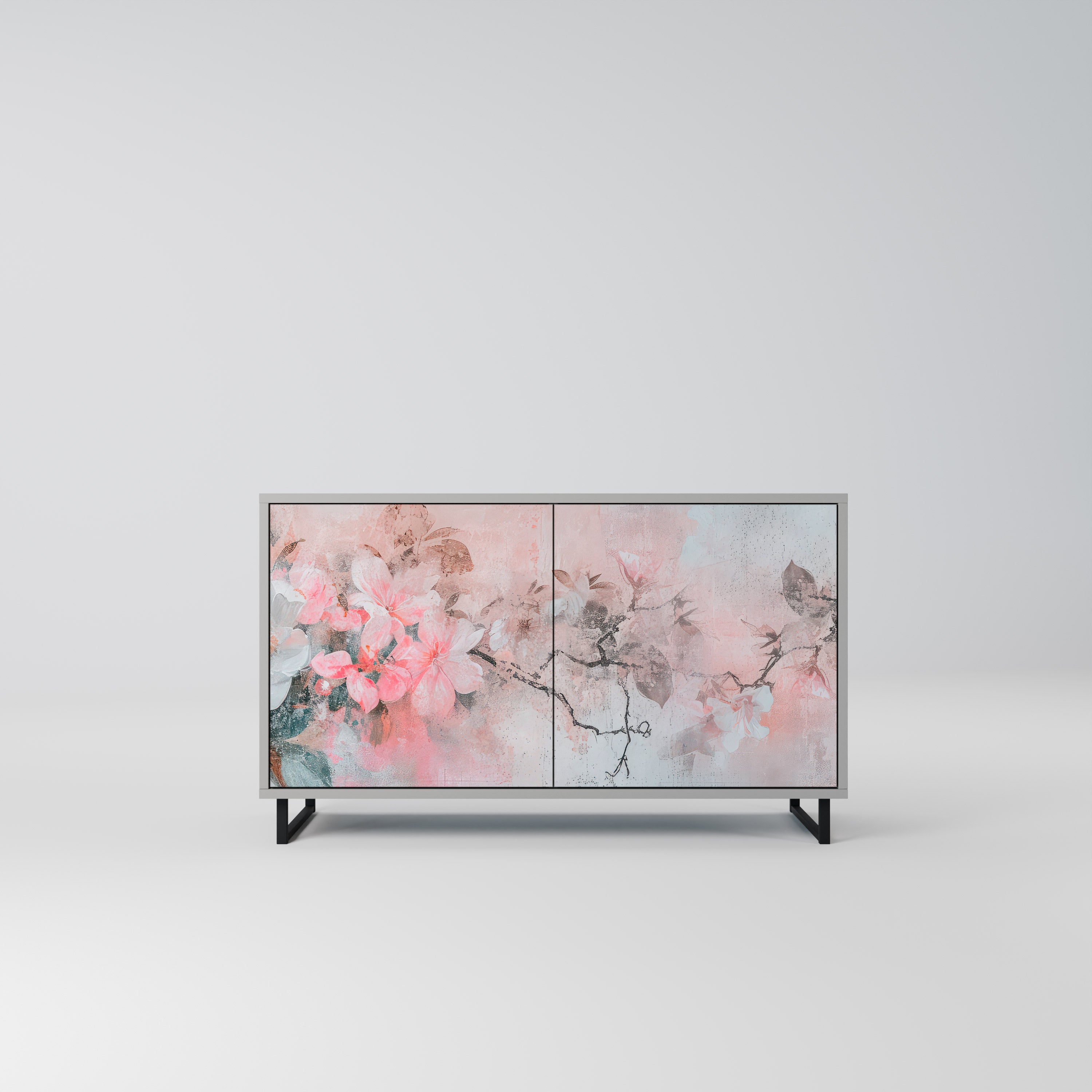 CHERRY BLOSSOM Komoda 2-drzwiowa korpus Szary
