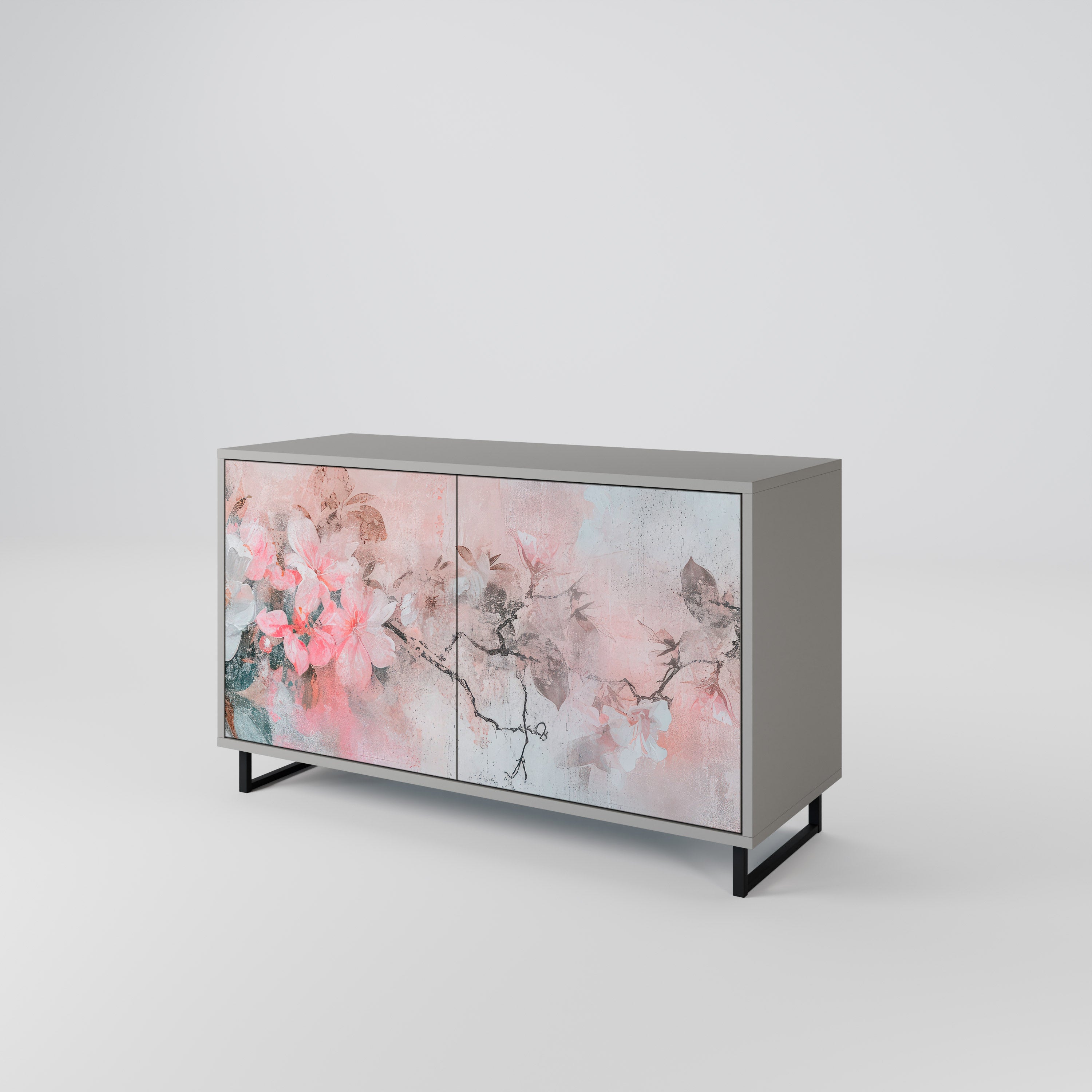 CHERRY BLOSSOM Komoda 2-drzwiowa korpus Szary