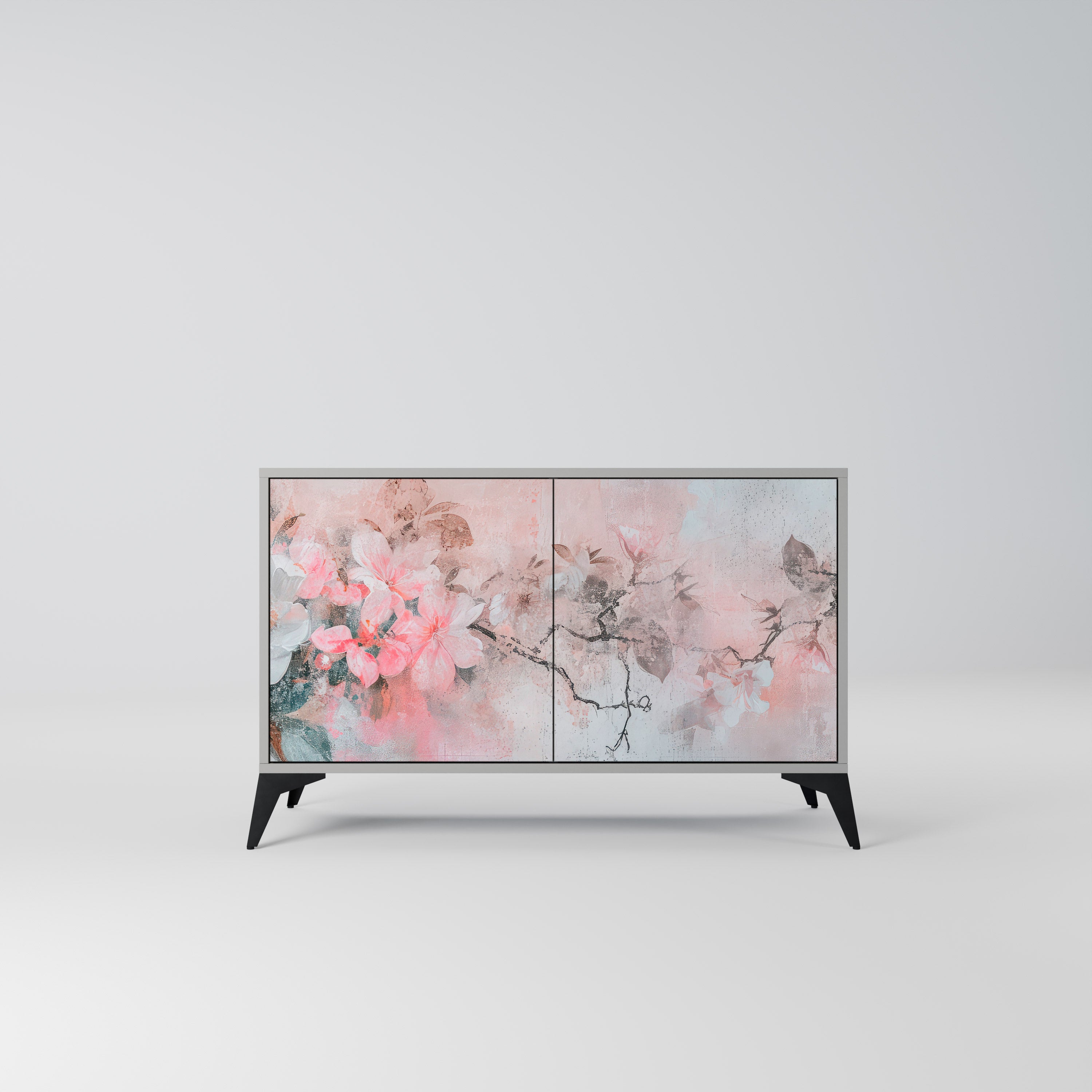 CHERRY BLOSSOM Komoda 2-drzwiowa korpus Szary