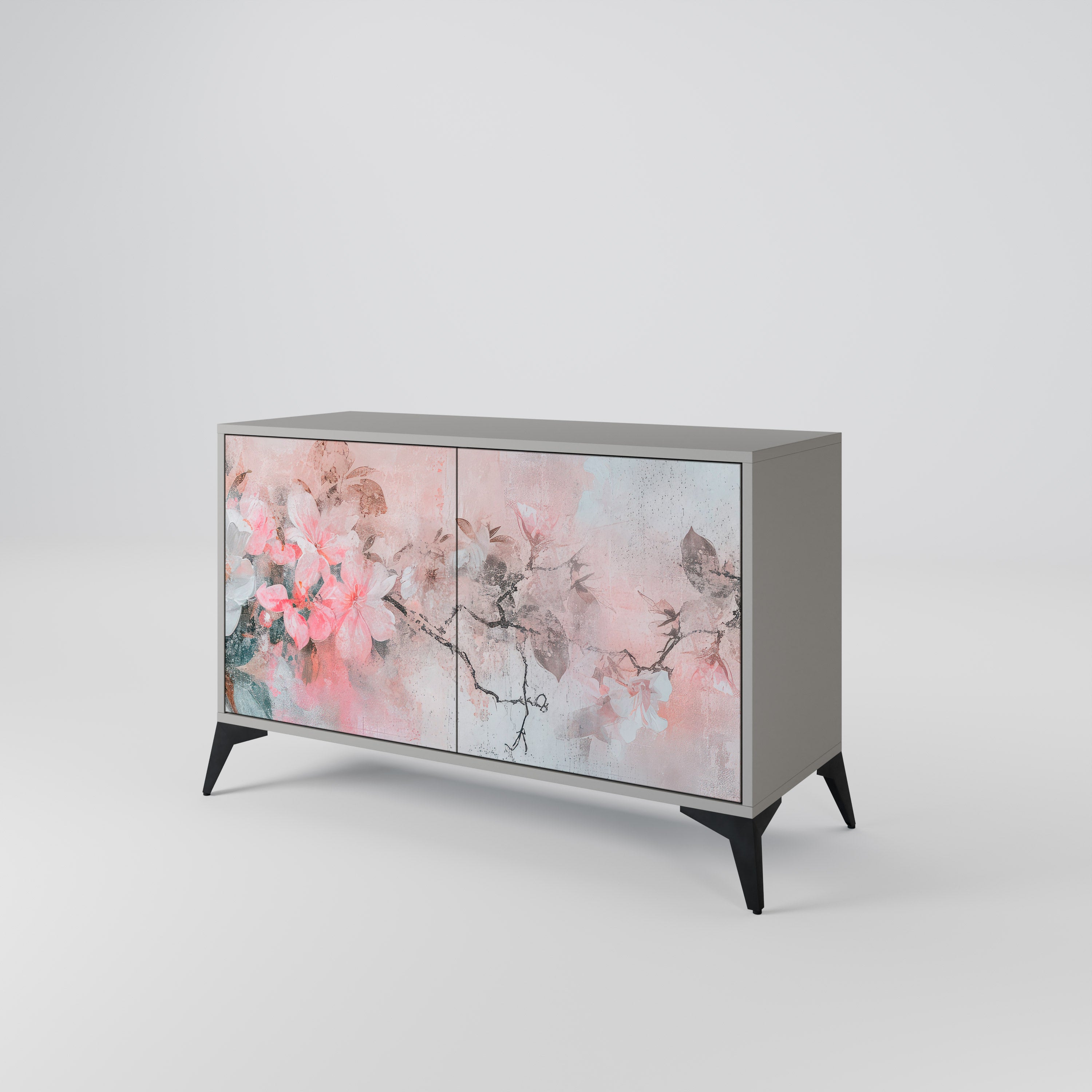 CHERRY BLOSSOM Komoda 2-drzwiowa korpus Szary