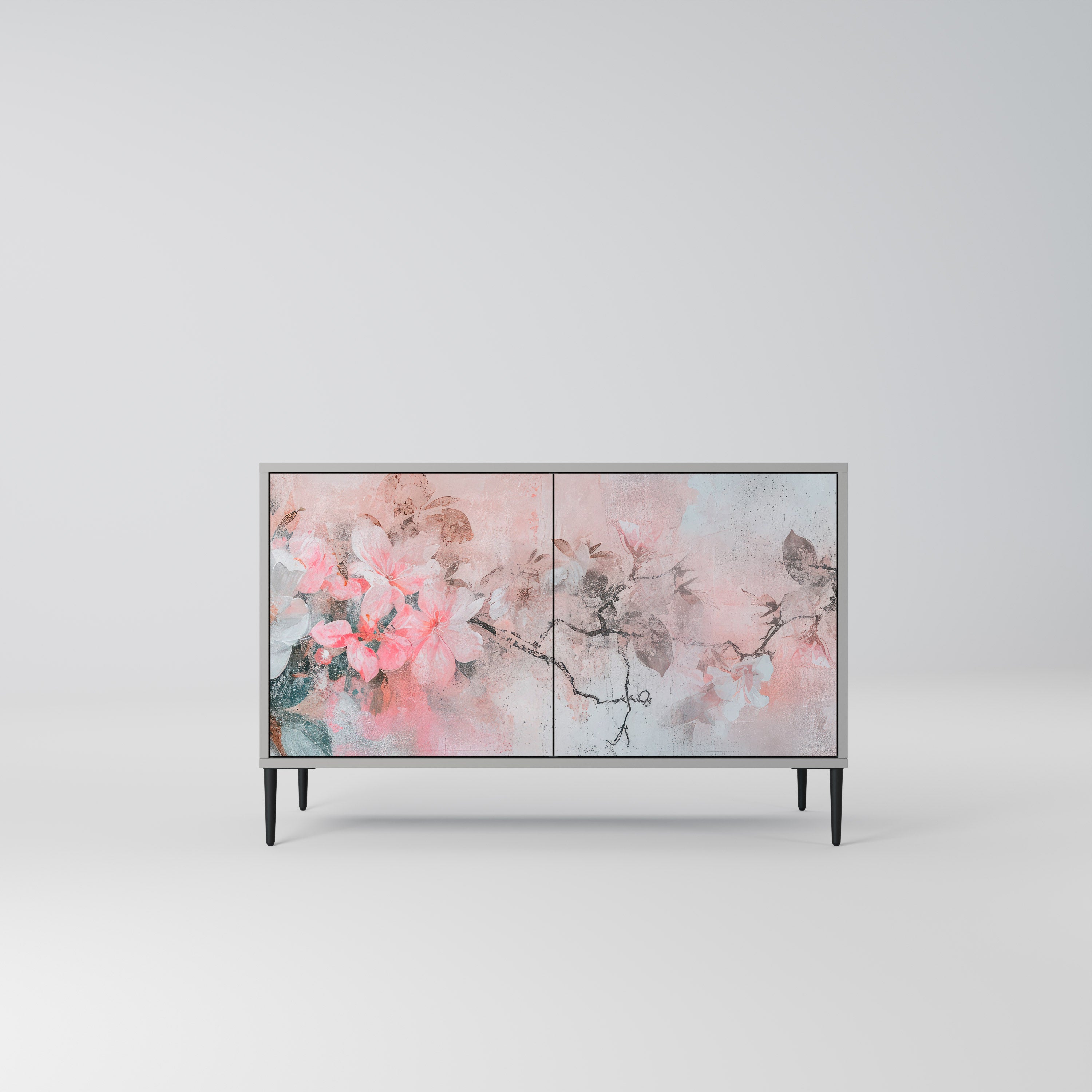 CHERRY BLOSSOM Komoda 2-drzwiowa korpus Szary