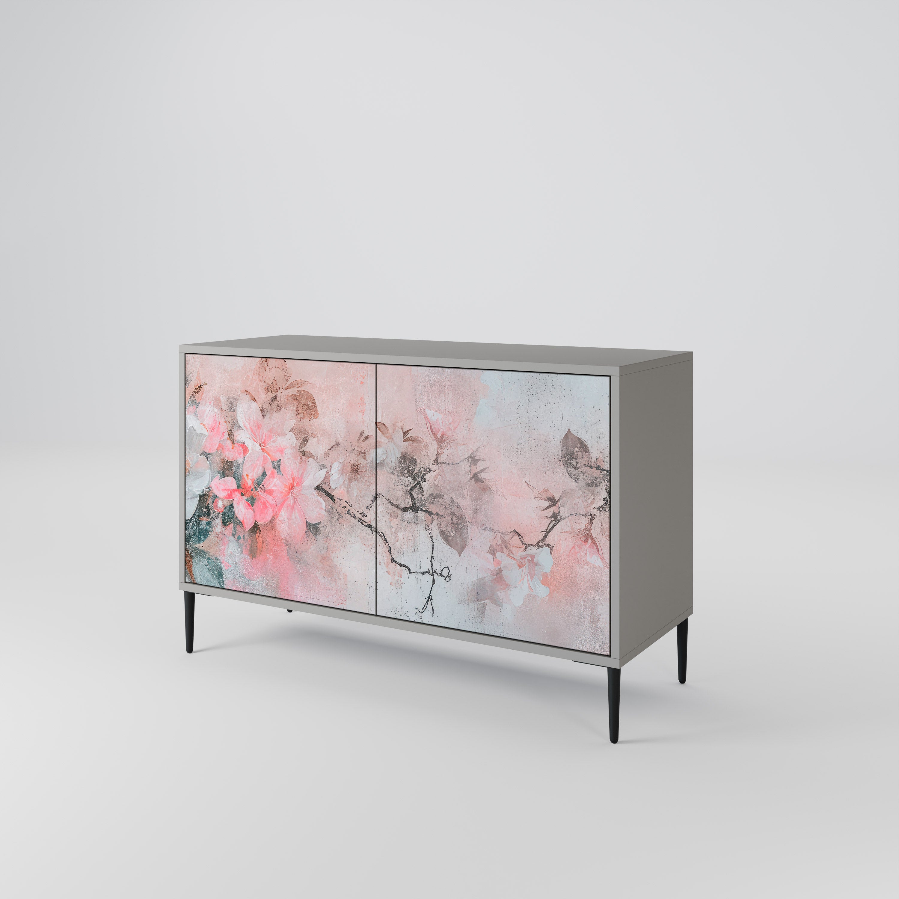 CHERRY BLOSSOM Komoda 2-drzwiowa korpus Szary