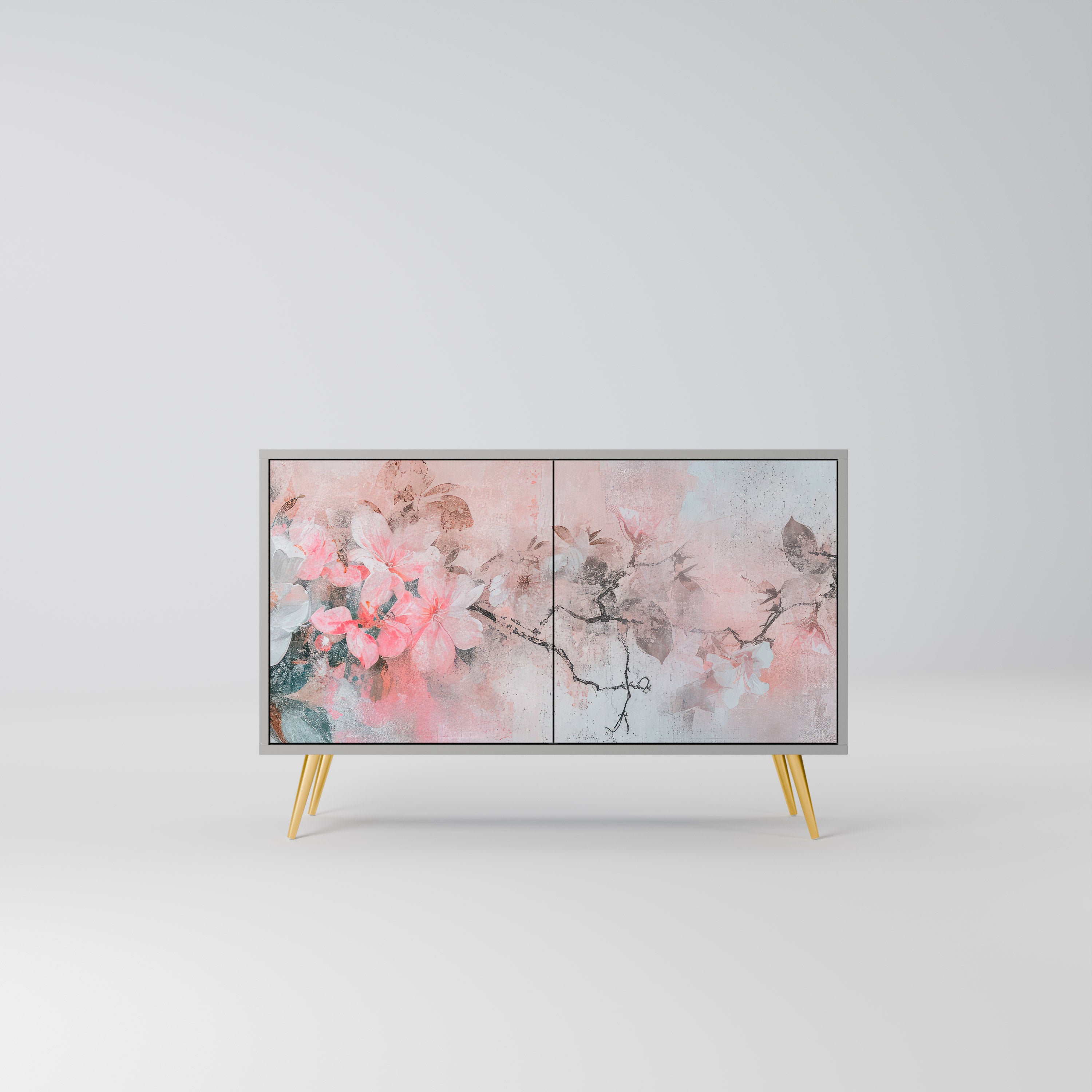 CHERRY BLOSSOM Komoda 2-drzwiowa korpus Szary