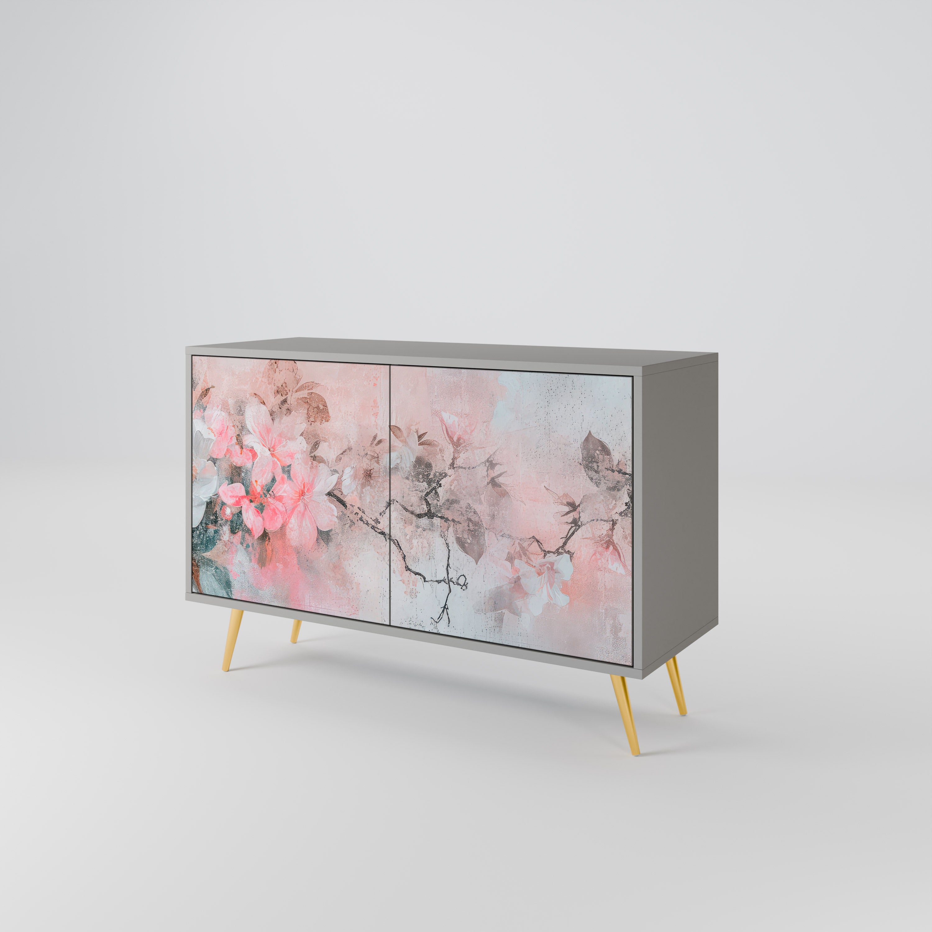 CHERRY BLOSSOM Komoda 2-drzwiowa korpus Szary