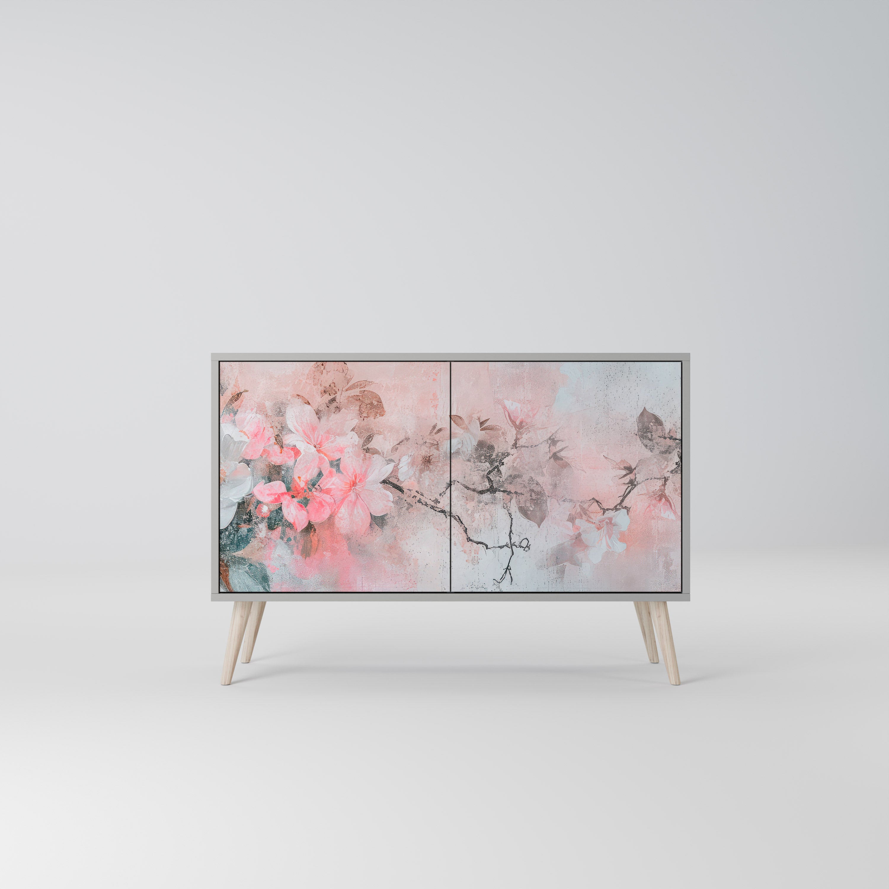 CHERRY BLOSSOM Komoda 2-drzwiowa korpus Szary