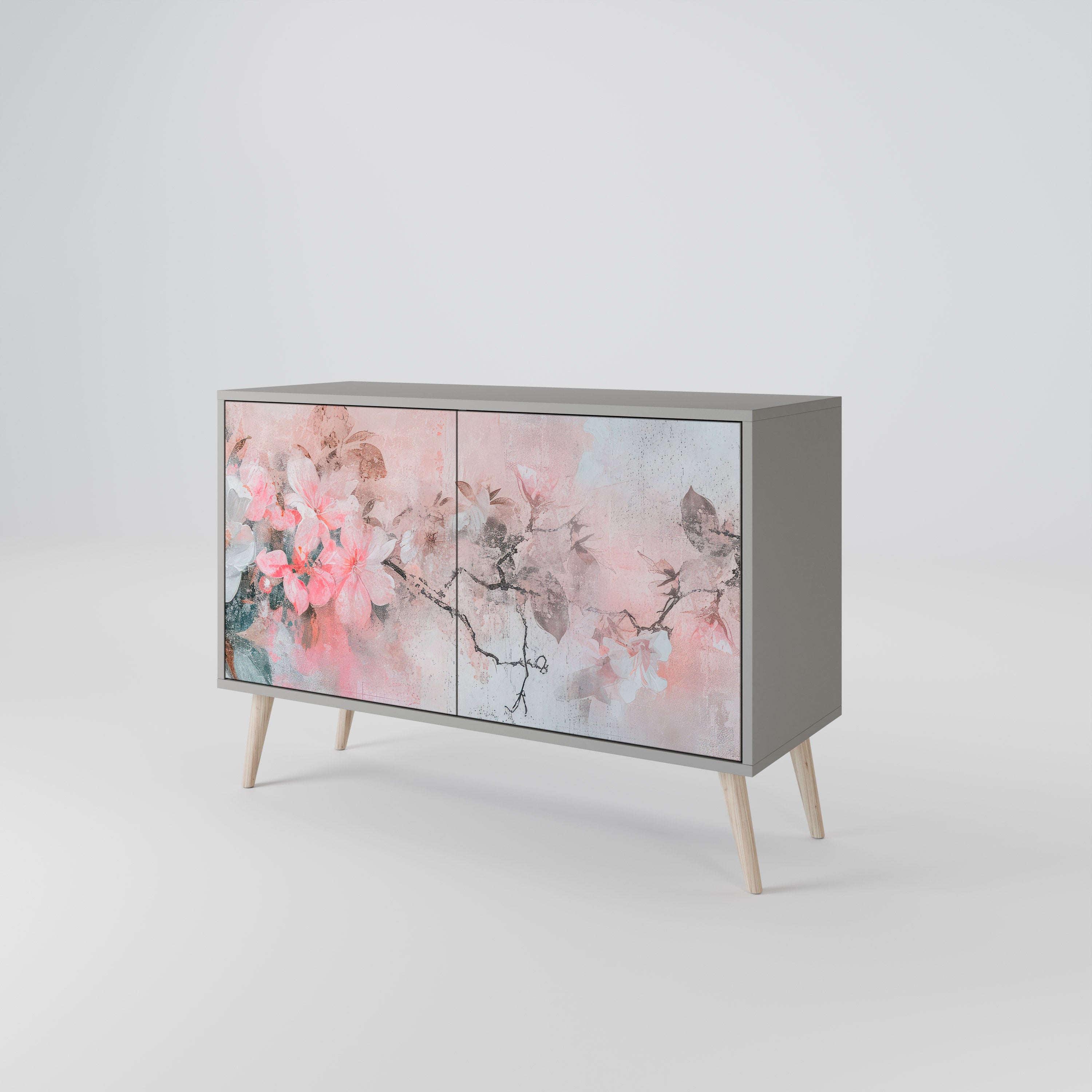 CHERRY BLOSSOM Komoda 2-drzwiowa korpus Szary