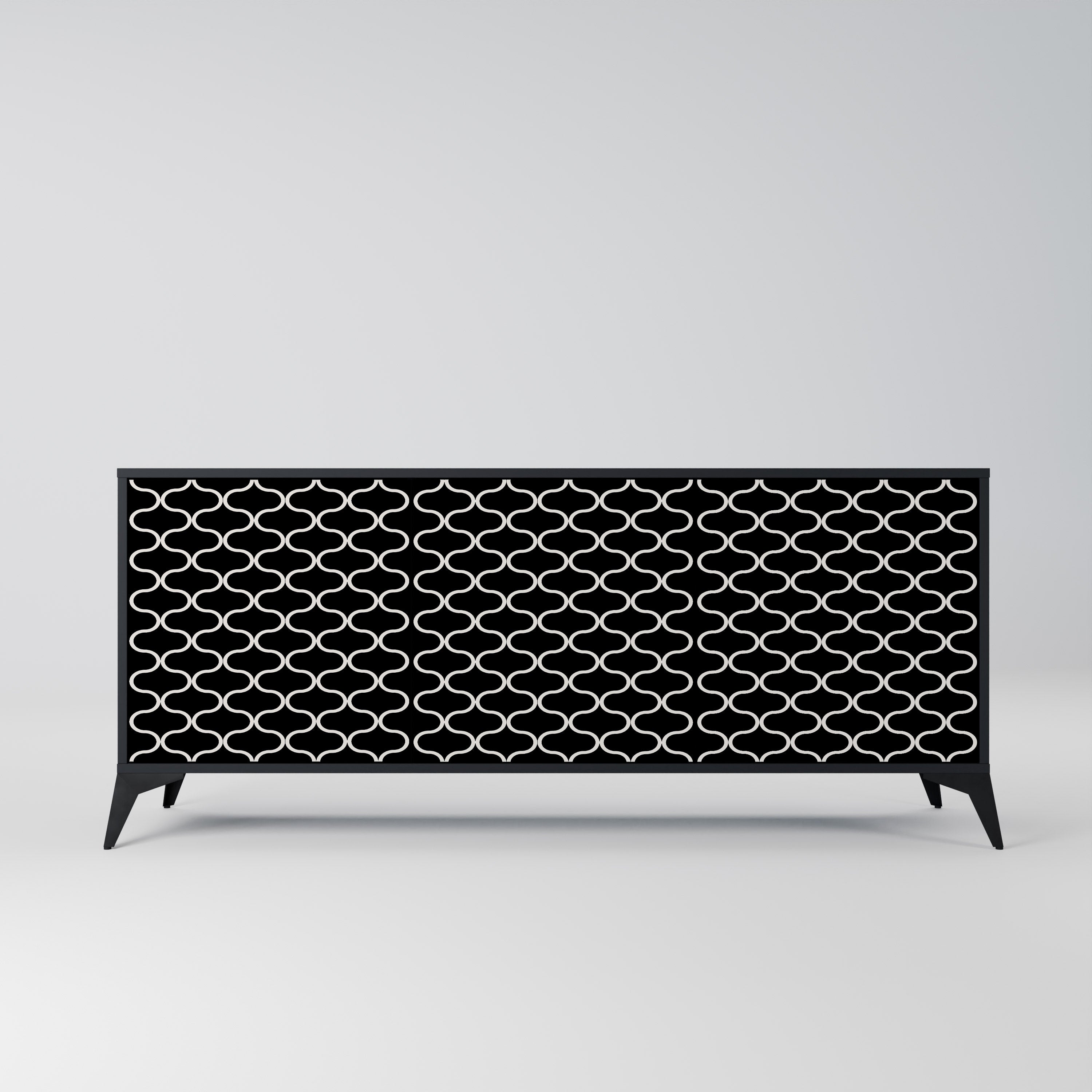 TESSELATED BLACKNESS Komoda 3-drzwiowa korpus Czarny