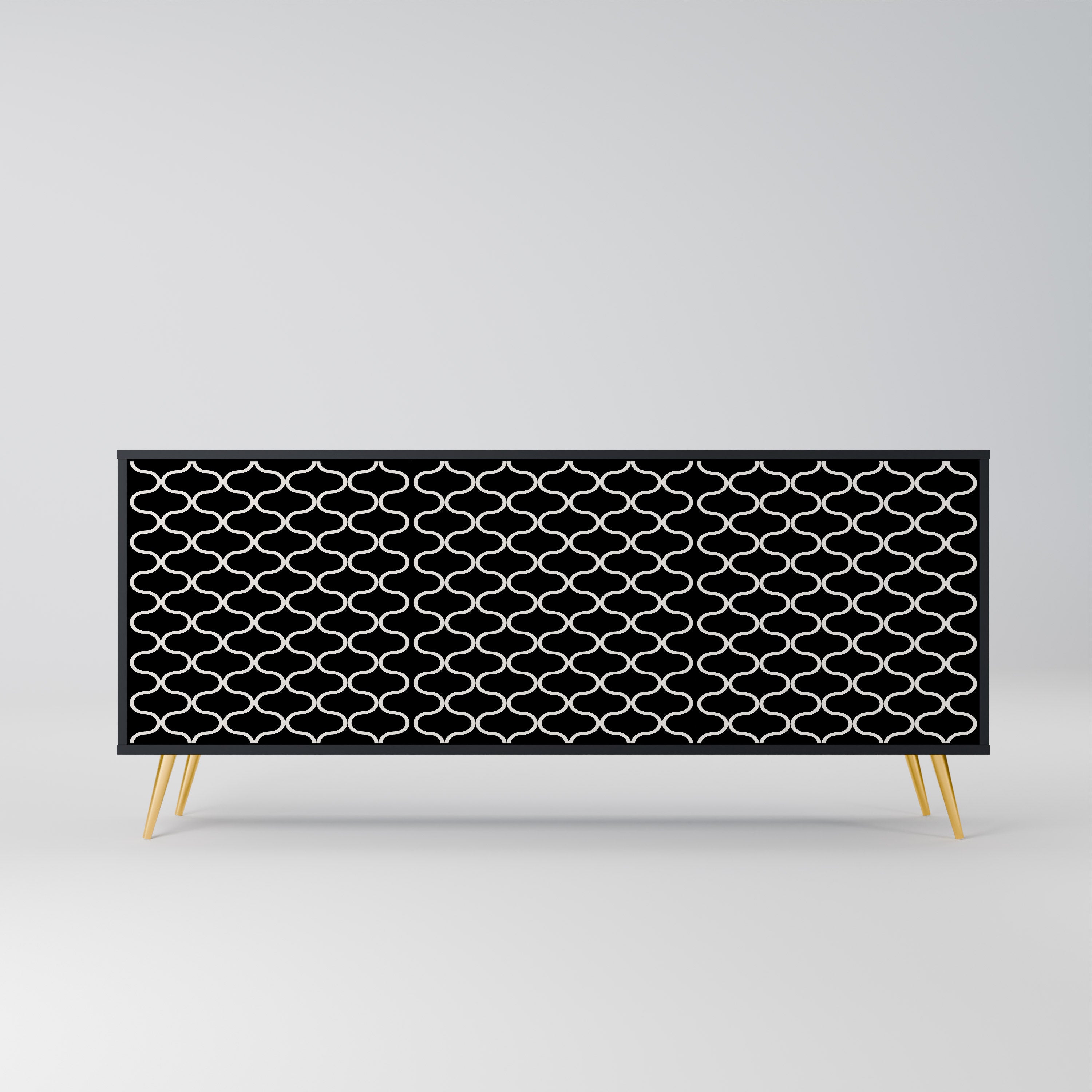 TESSELATED BLACKNESS Komoda 3-drzwiowa korpus Czarny