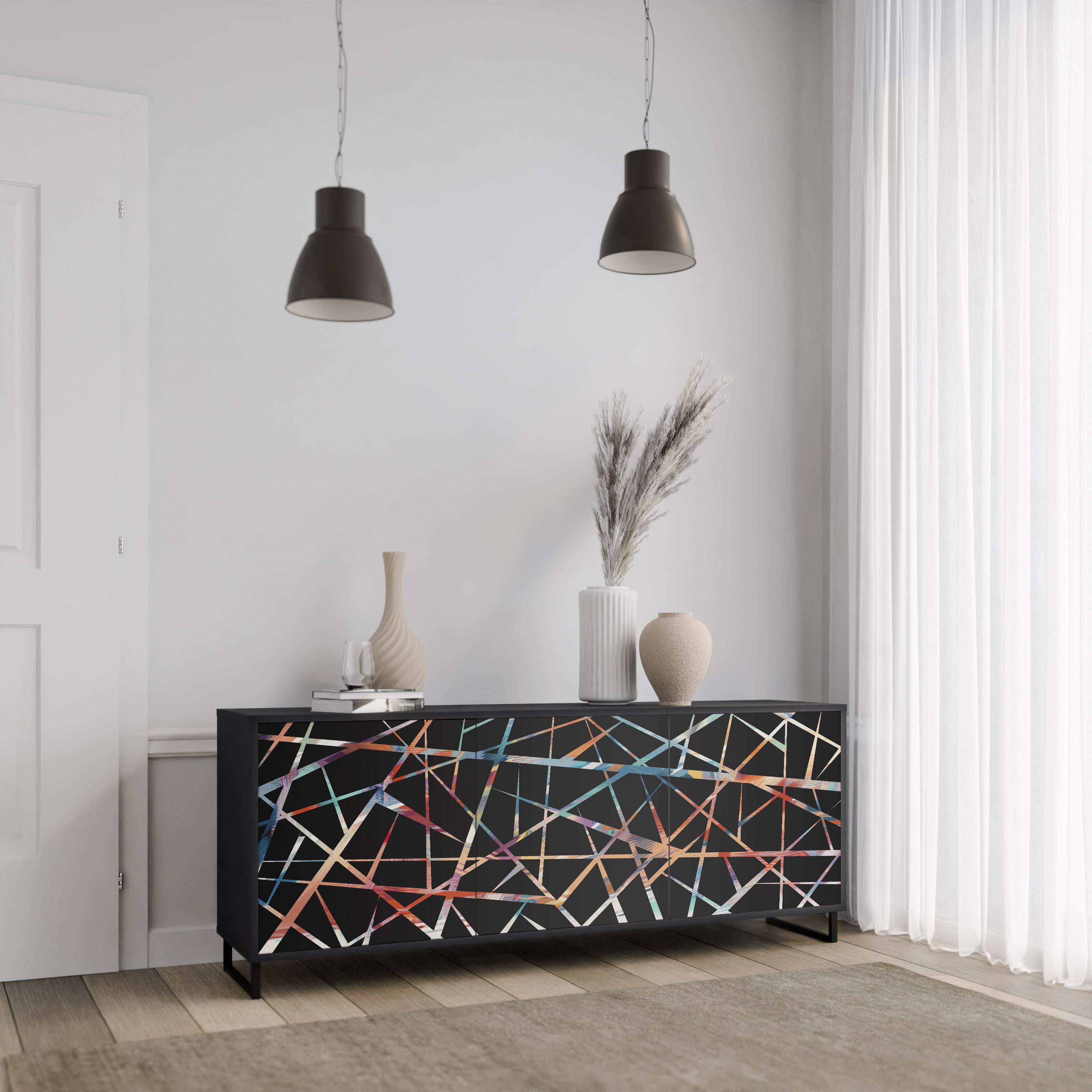 POLYGON VERVE Komoda 3-drzwiowa korpus Czarny