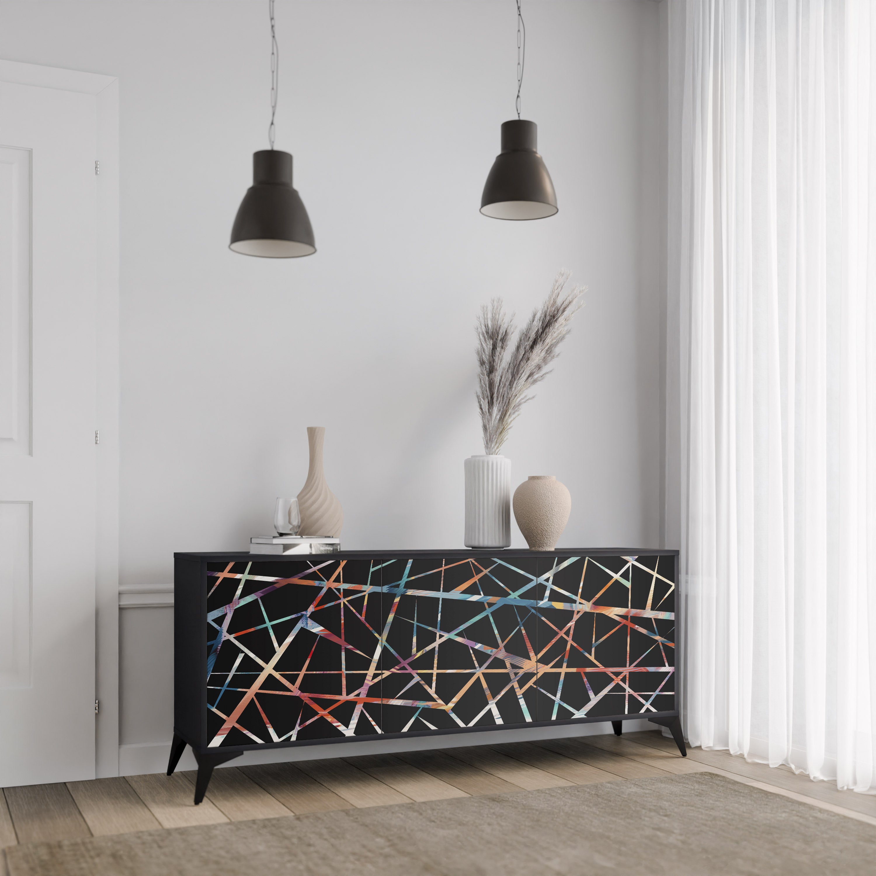 POLYGON VERVE Komoda 3-drzwiowa korpus Czarny