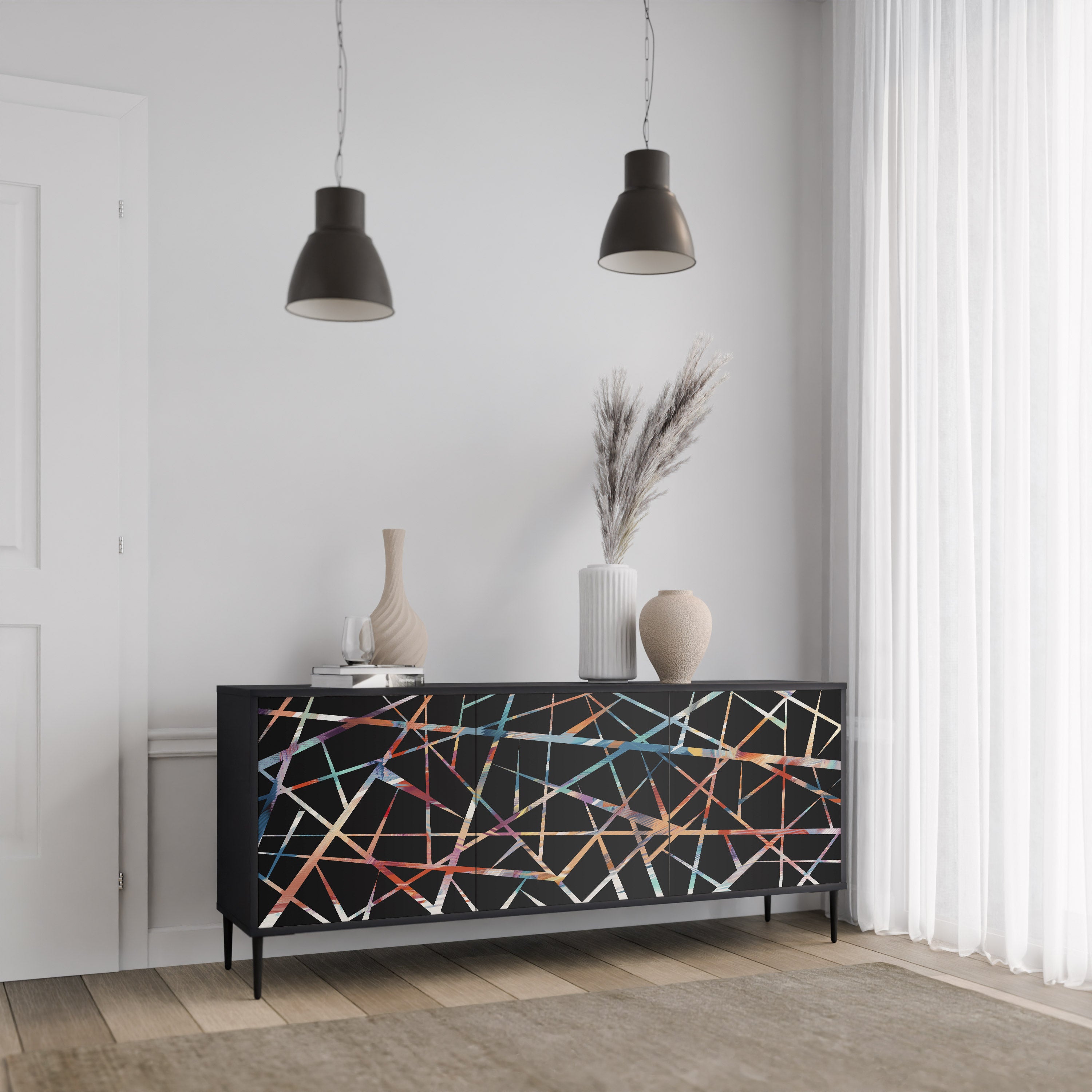 POLYGON VERVE Komoda 3-drzwiowa korpus Czarny