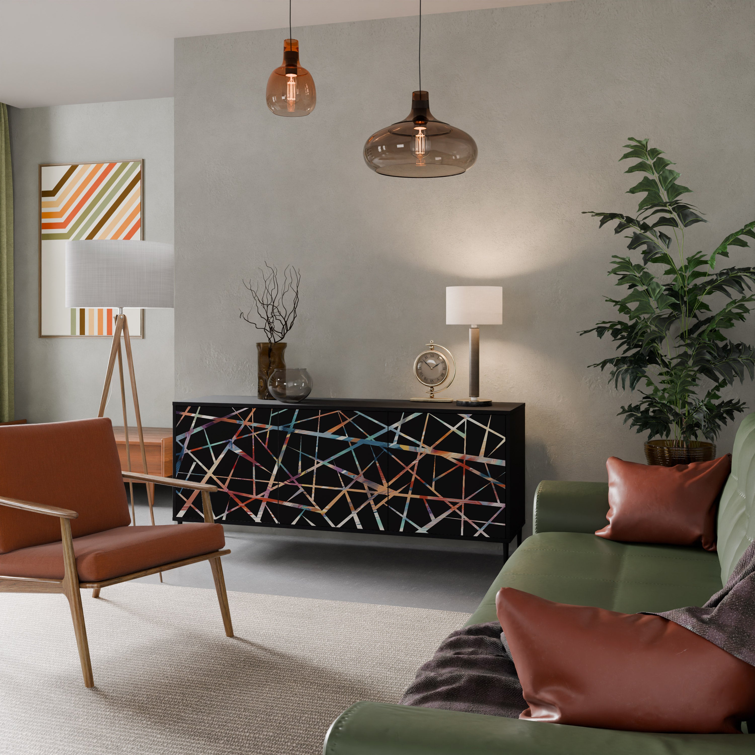 POLYGON VERVE Komoda 3-drzwiowa korpus Czarny