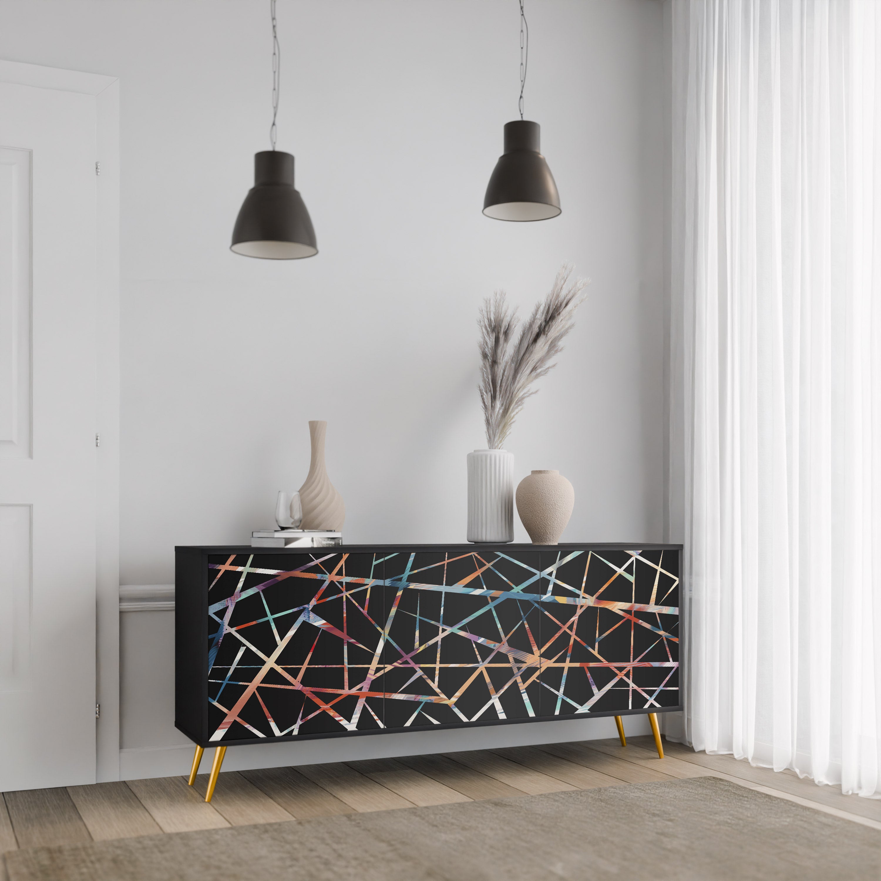 POLYGON VERVE Komoda 3-drzwiowa korpus Czarny