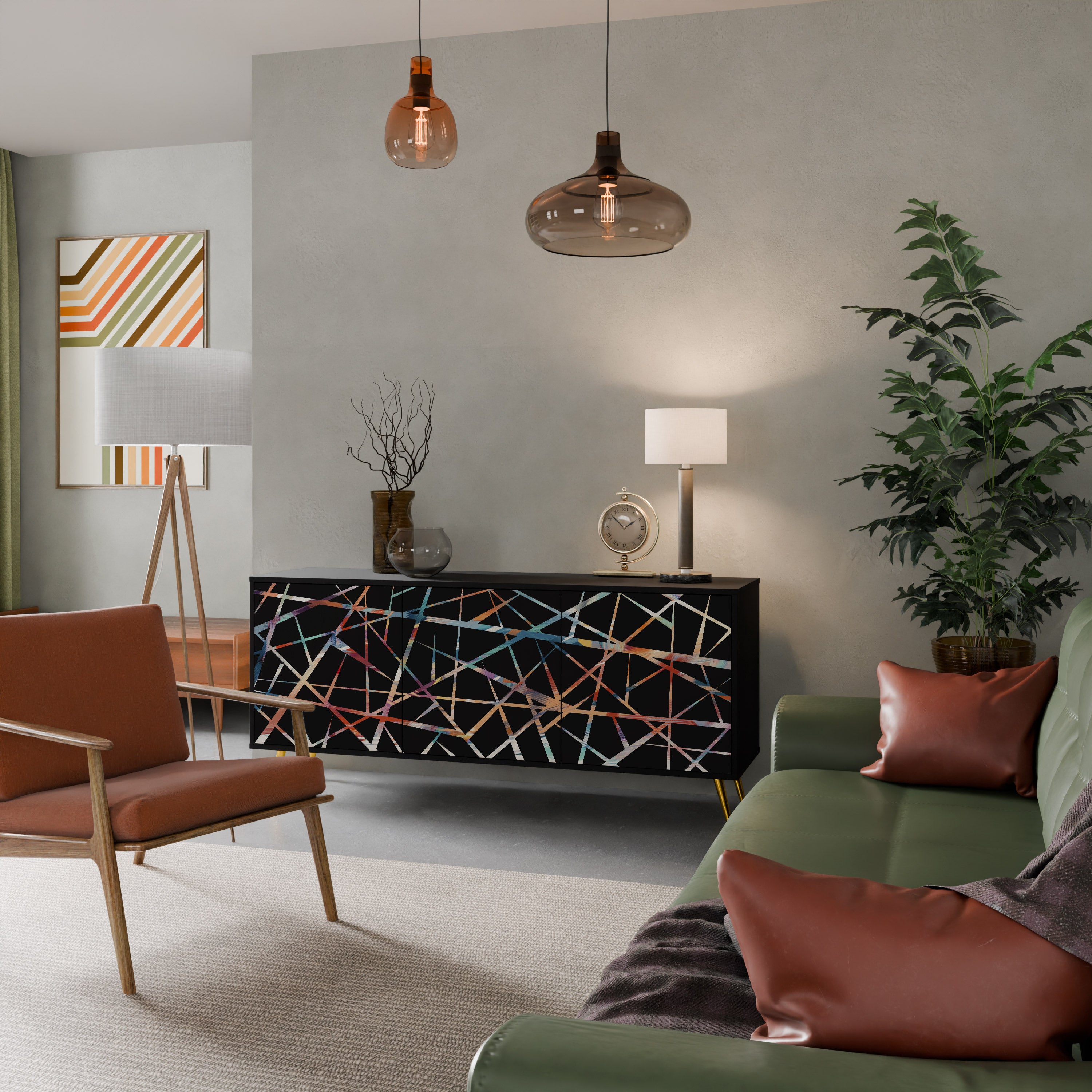 POLYGON VERVE Komoda 3-drzwiowa korpus Czarny