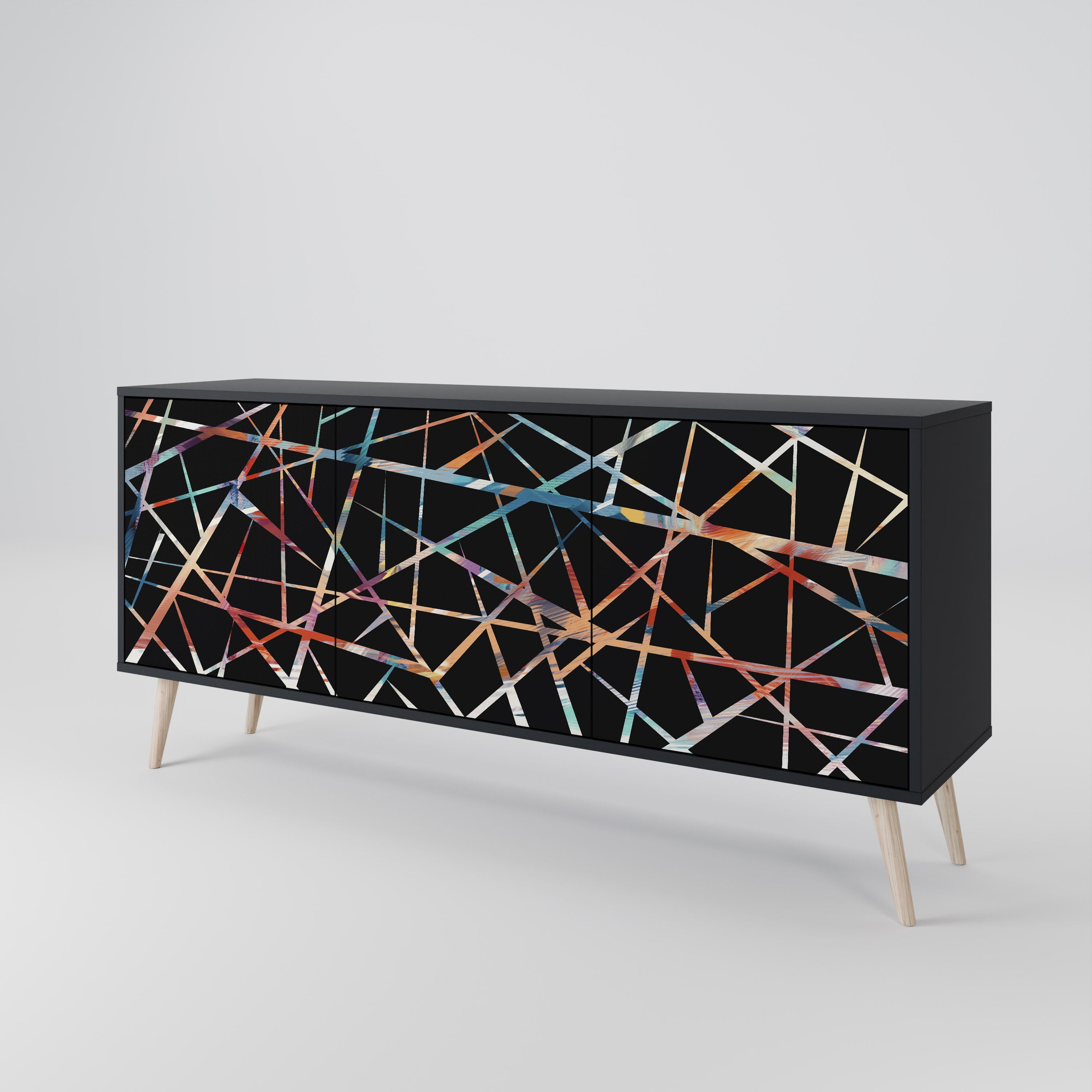 POLYGON VERVE Komoda 3-drzwiowa korpus Czarny