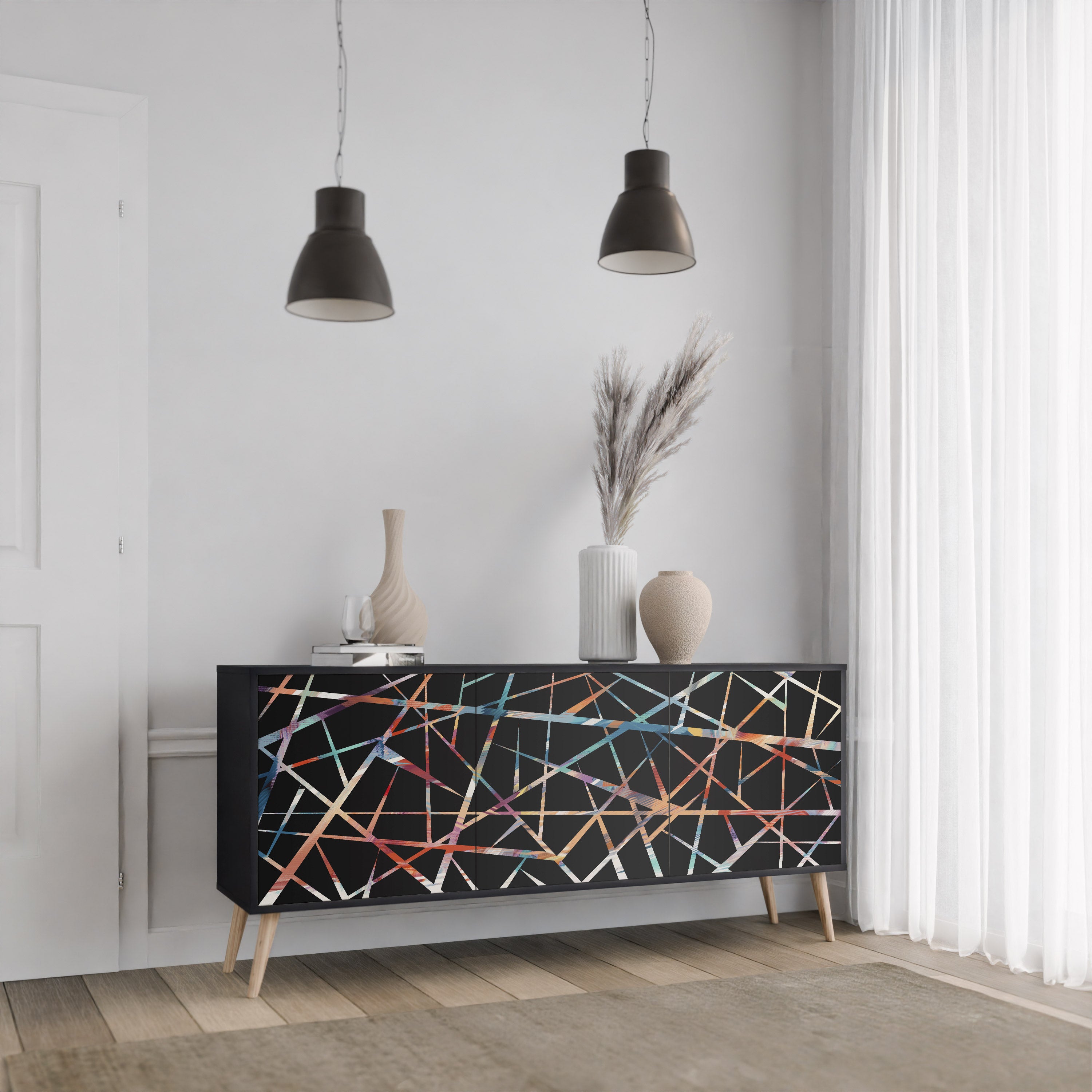POLYGON VERVE Komoda 3-drzwiowa korpus Czarny