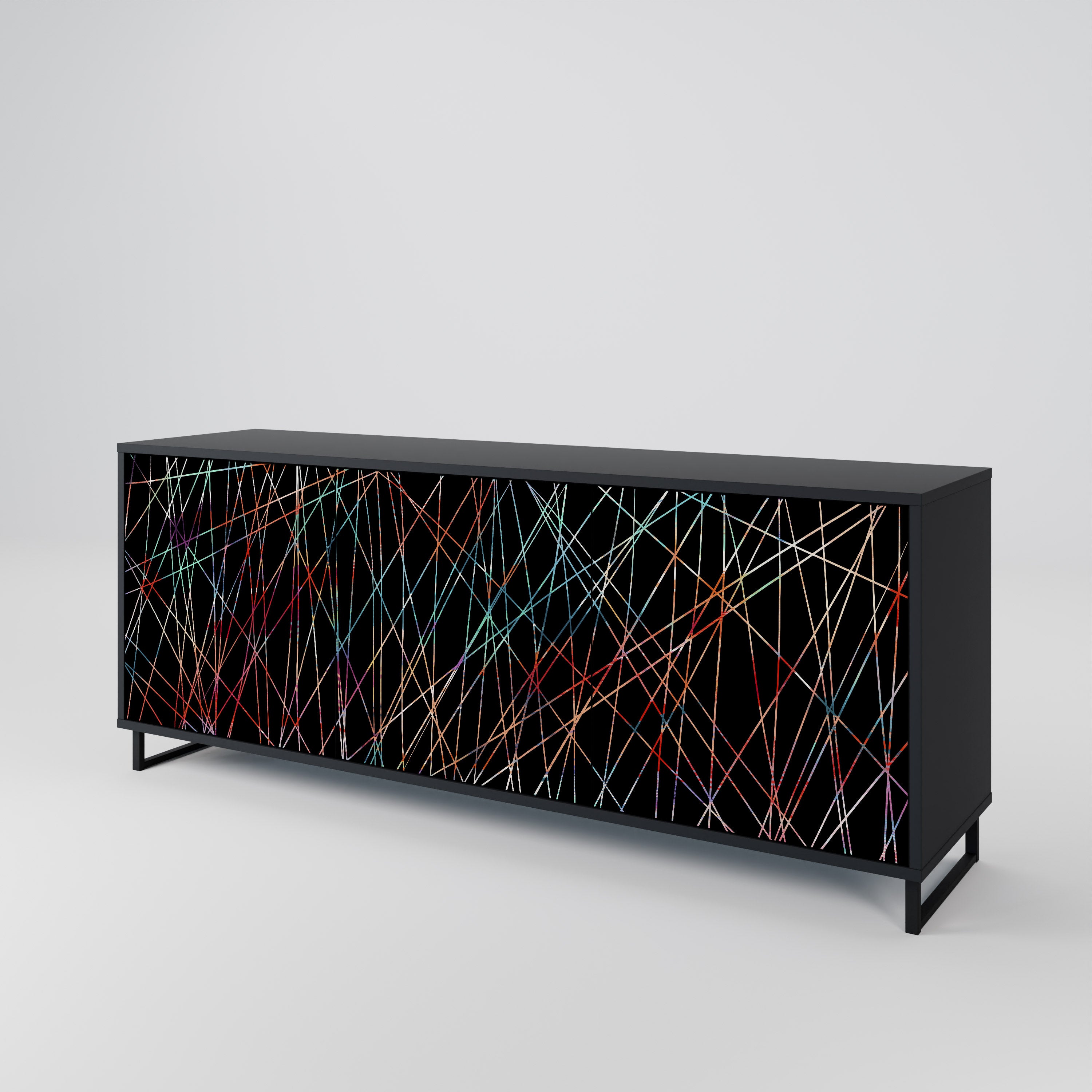 LUMINOUS SNARE Komoda 3-drzwiowa korpus Czarny