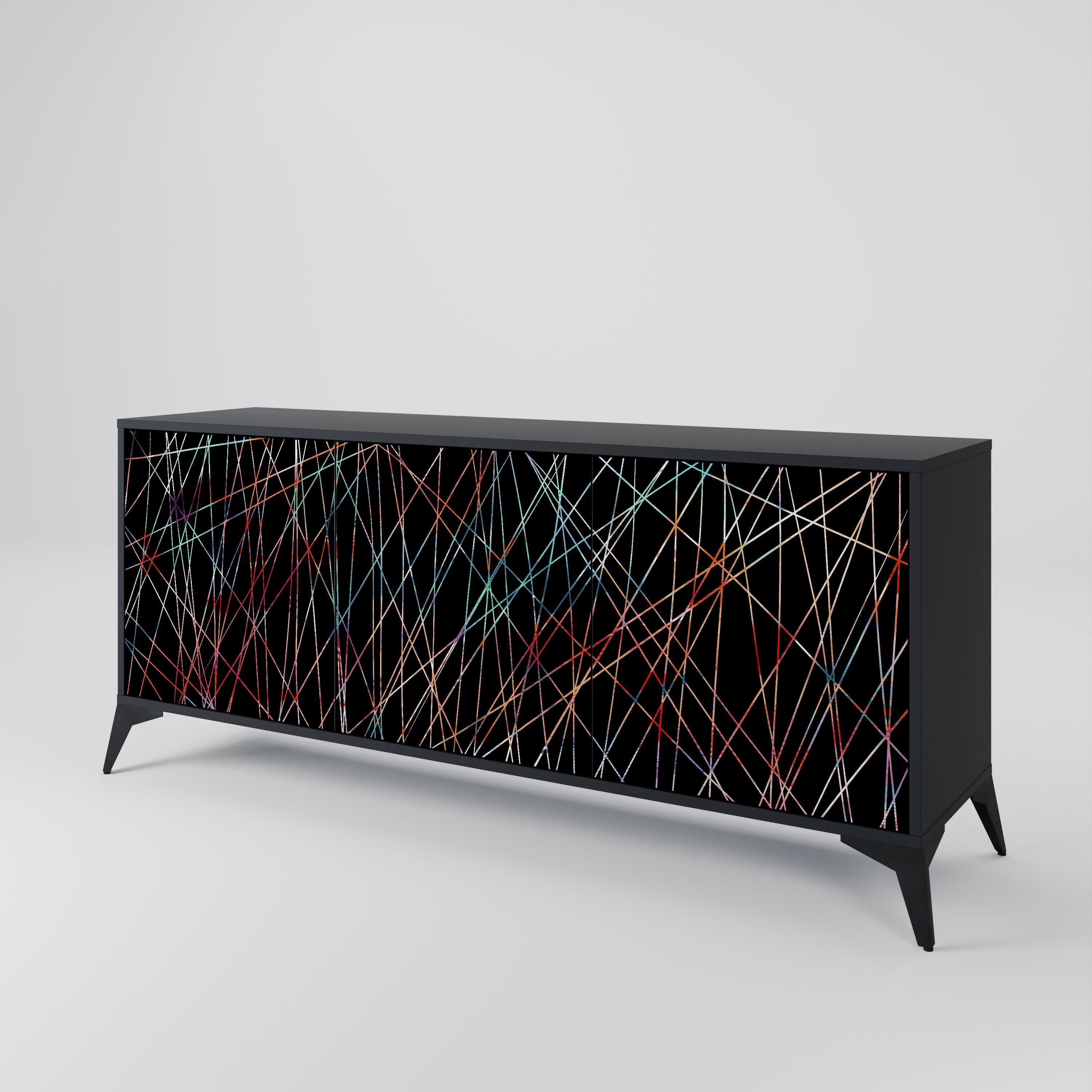 LUMINOUS SNARE Komoda 3-drzwiowa korpus Czarny