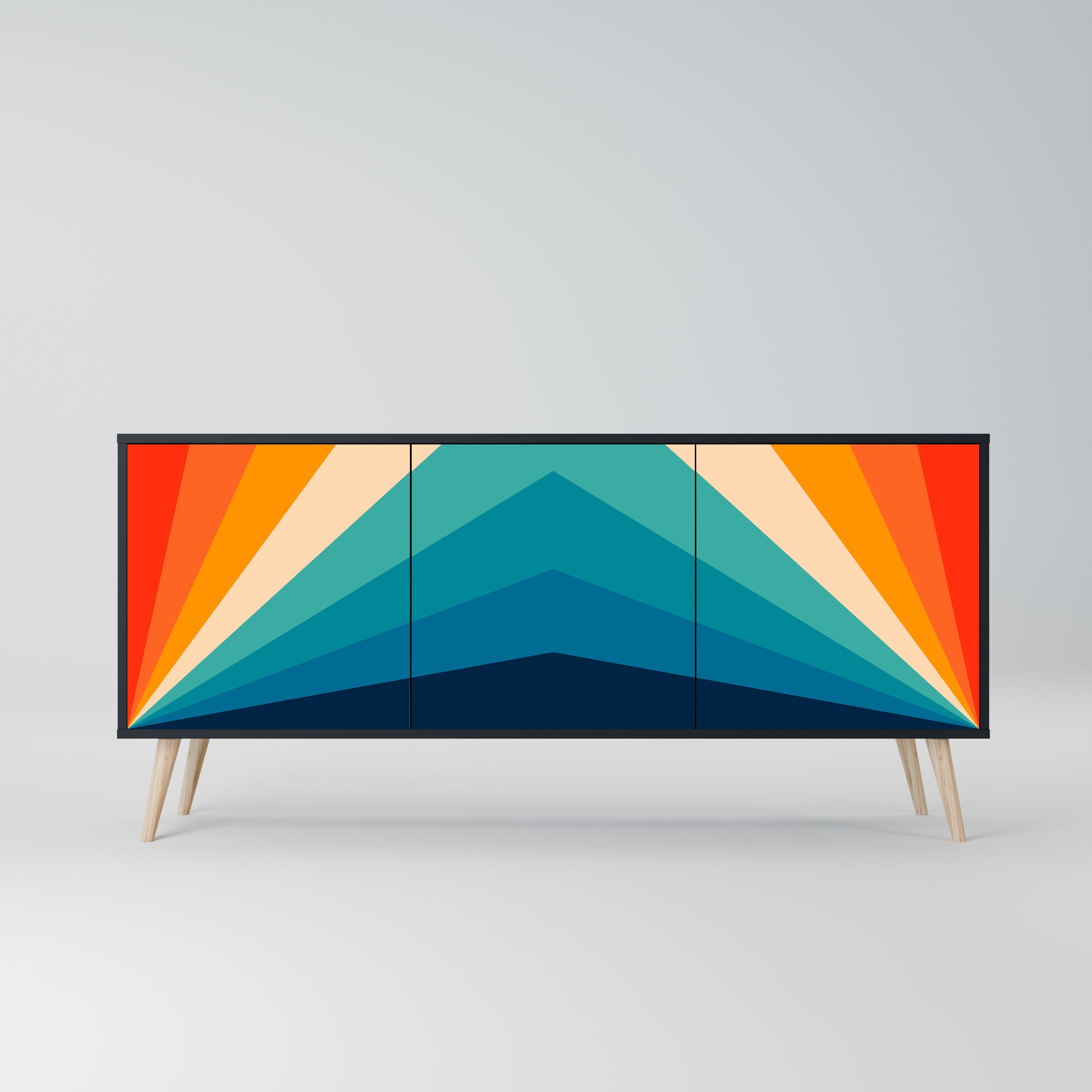 PRISM CONCUSSION Komoda 3-drzwiowa korpus Czarny