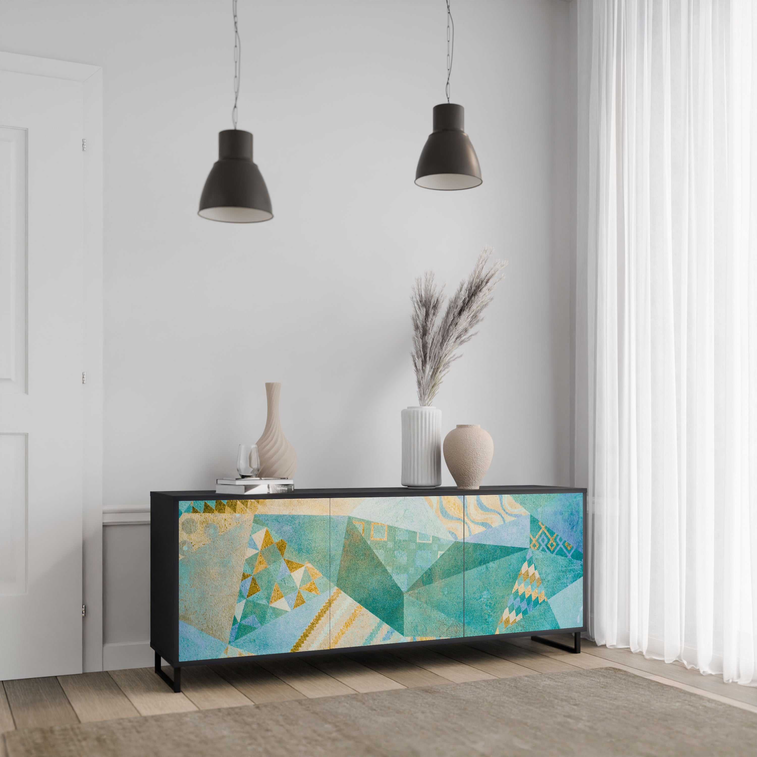 SPECTRUM SPLENDOR Komoda 3-drzwiowa korpus Czarny
