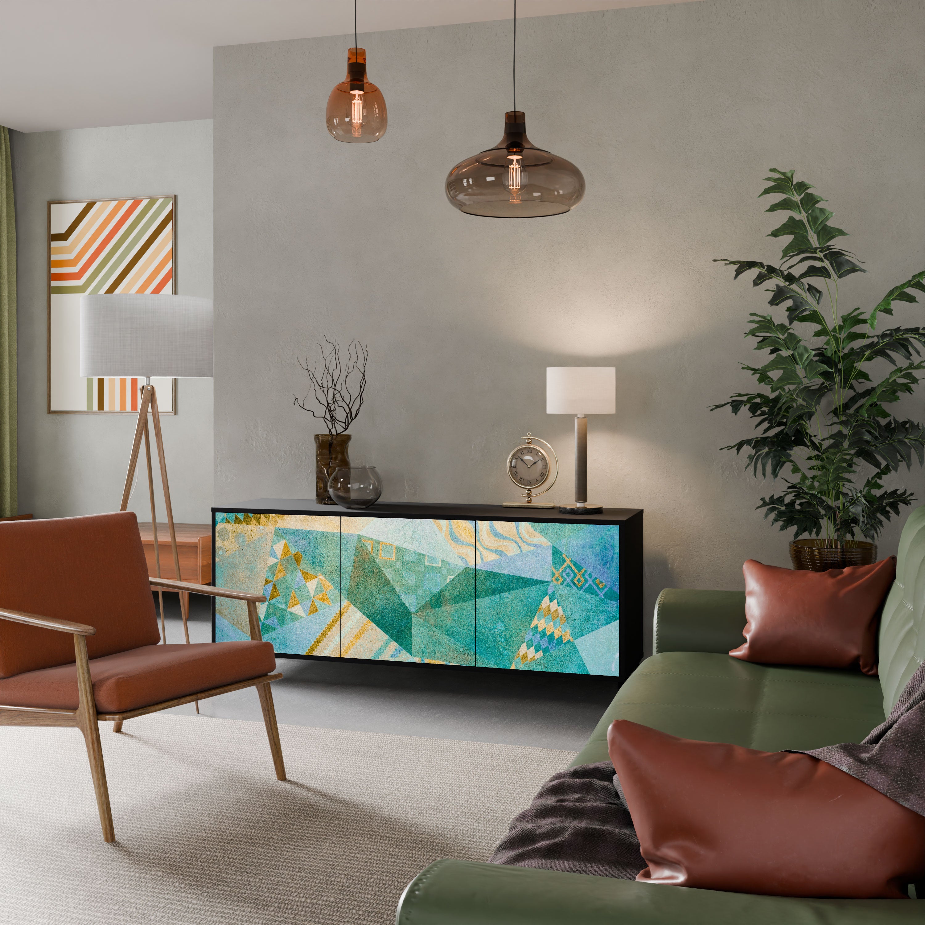 SPECTRUM SPLENDOR Komoda 3-drzwiowa korpus Czarny