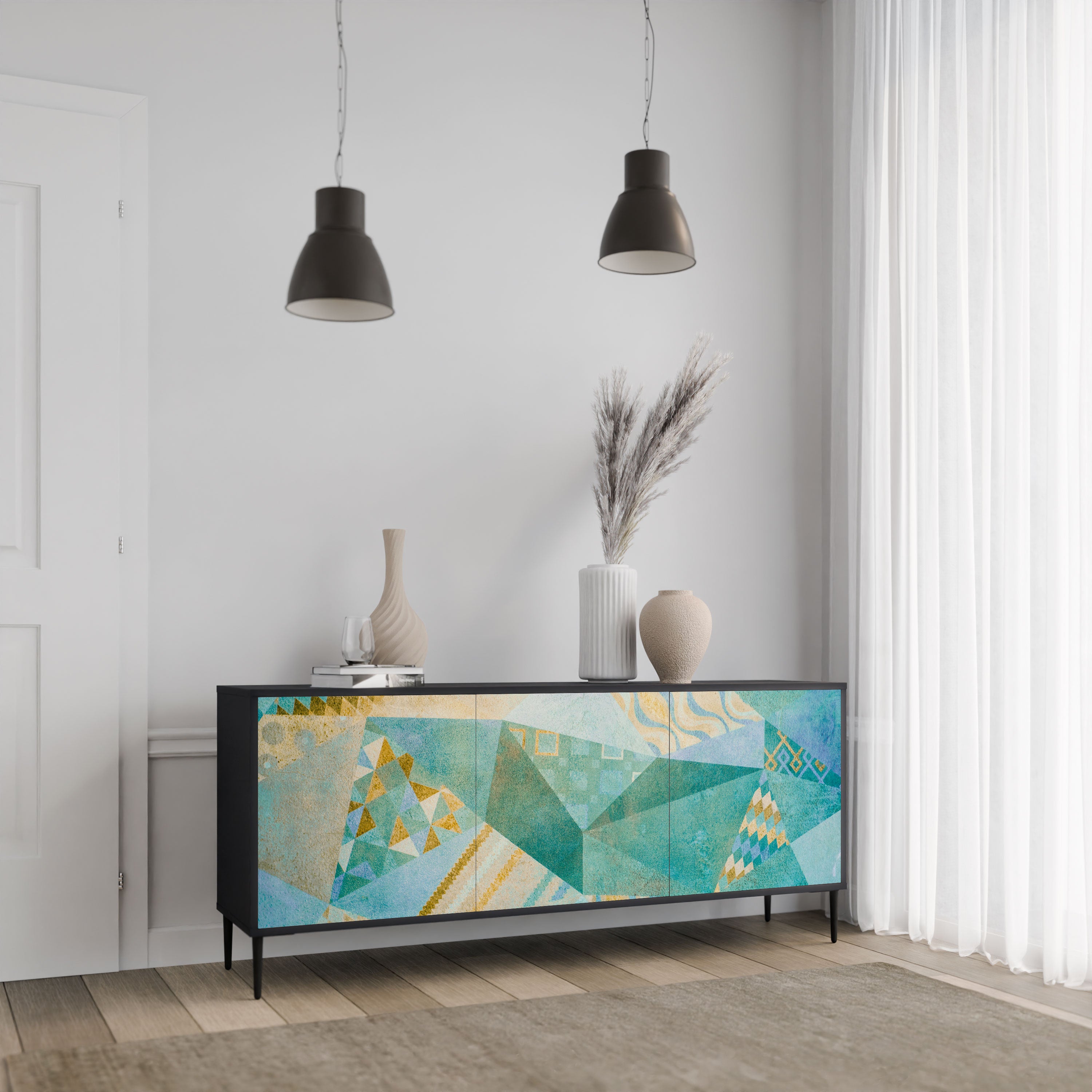 SPECTRUM SPLENDOR Komoda 3-drzwiowa korpus Czarny