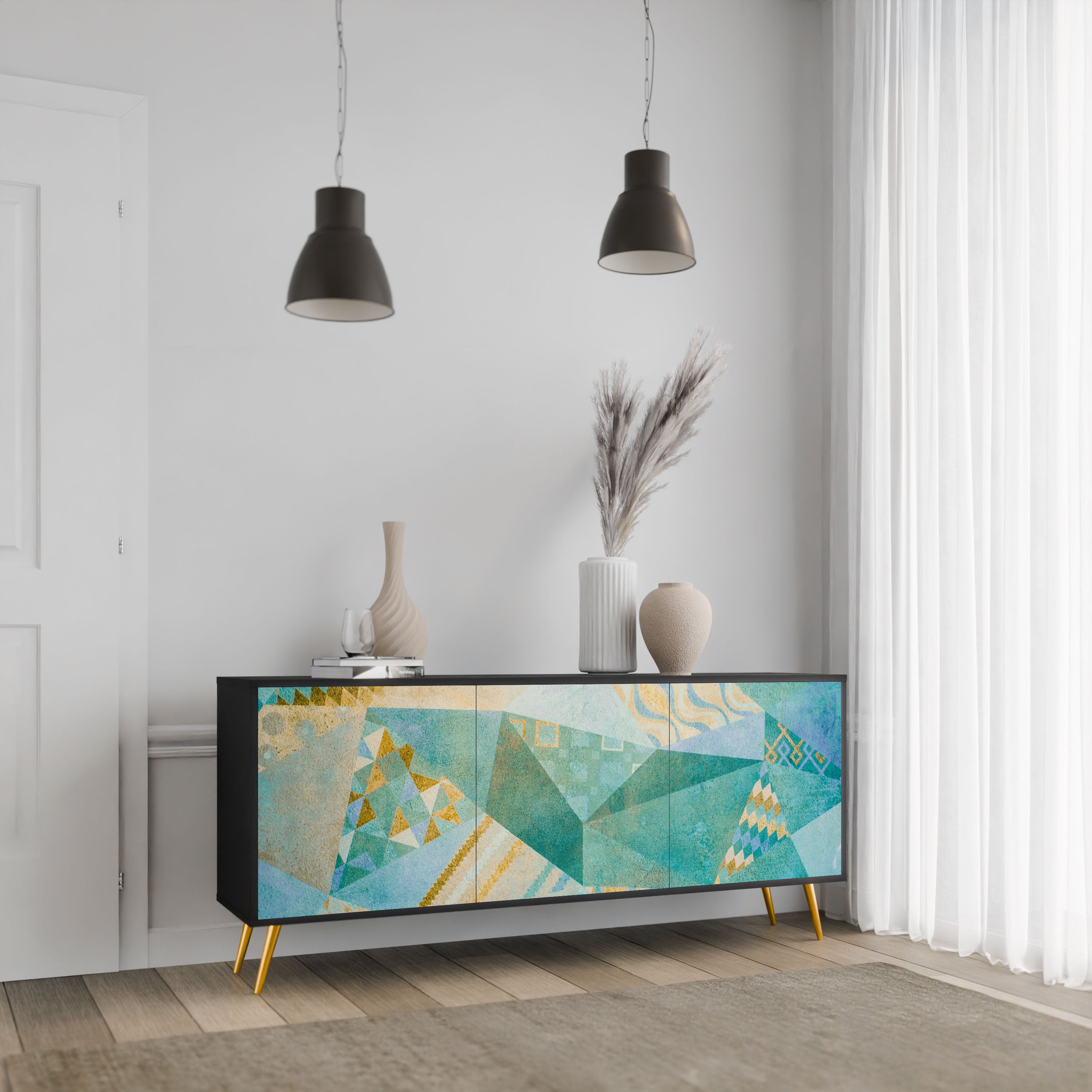 SPECTRUM SPLENDOR Komoda 3-drzwiowa korpus Czarny