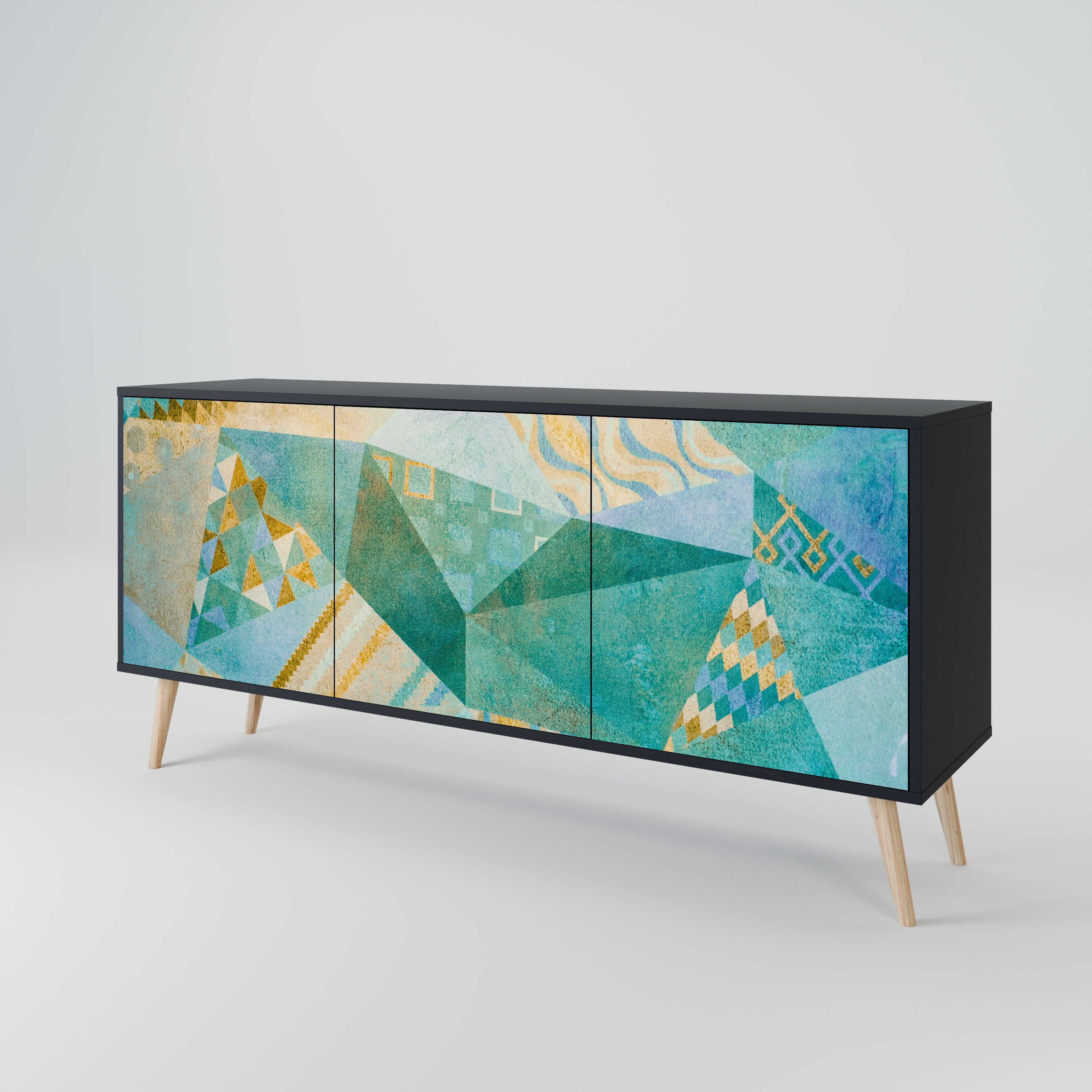 SPECTRUM SPLENDOR Komoda 3-drzwiowa korpus Czarny