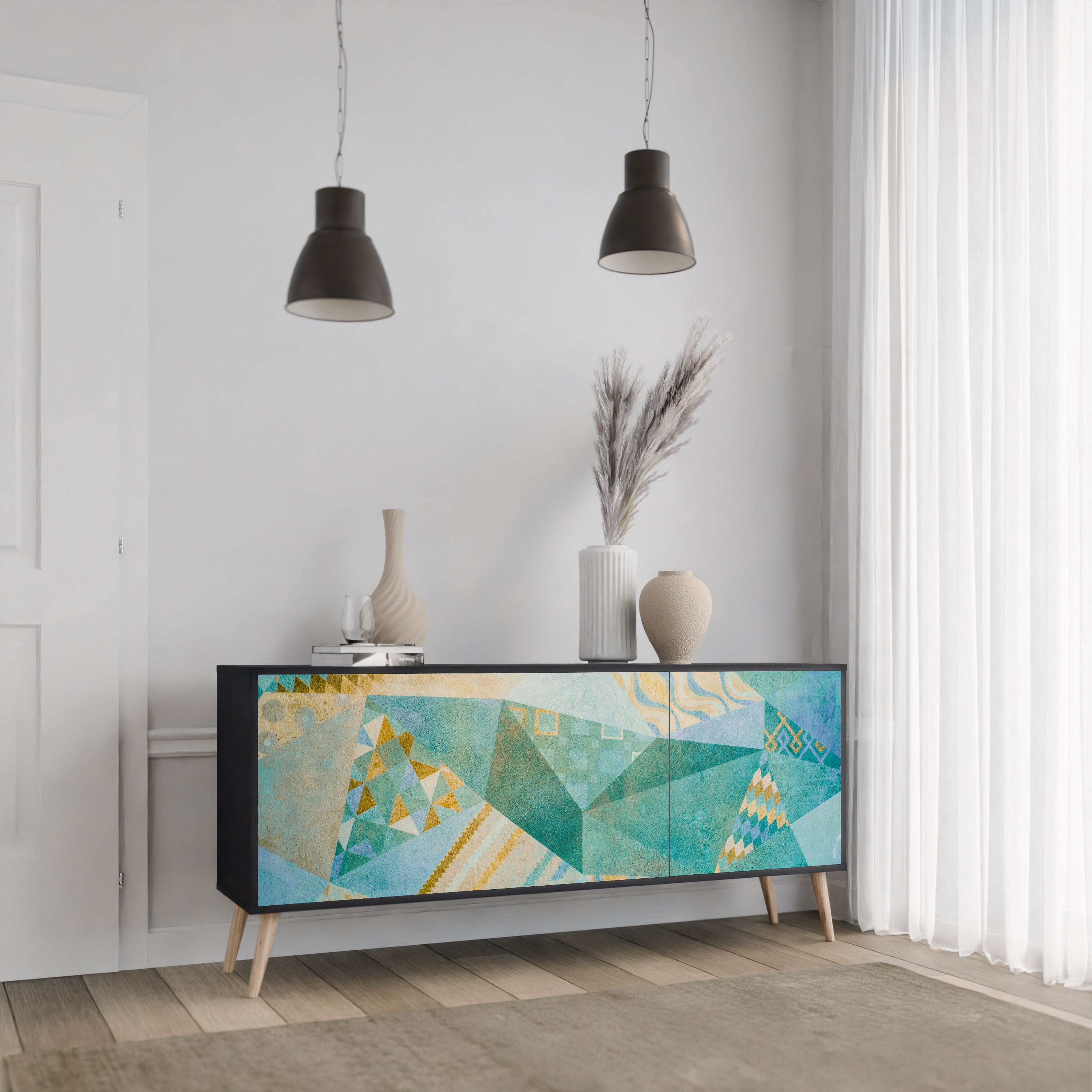 SPECTRUM SPLENDOR Komoda 3-drzwiowa korpus Czarny