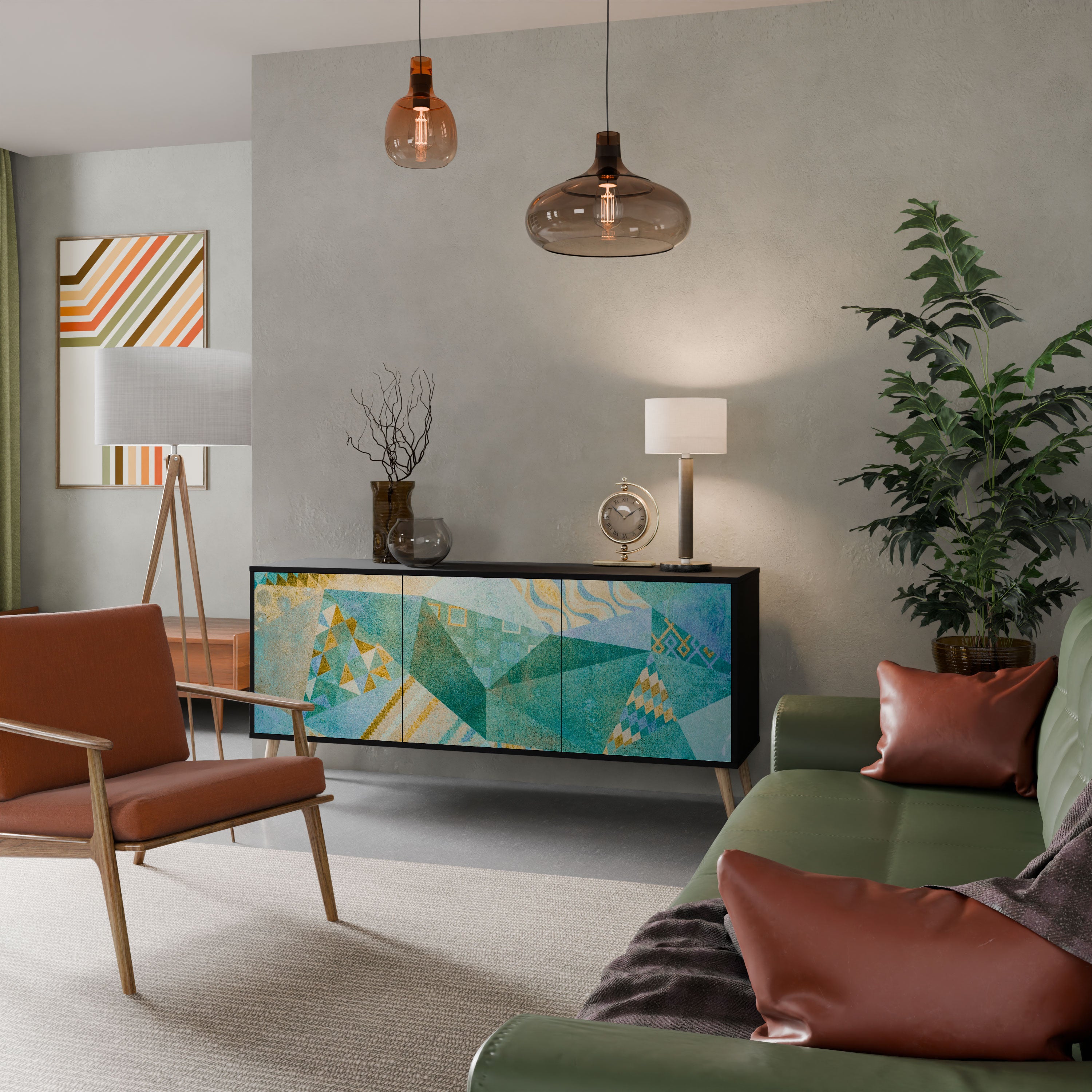SPECTRUM SPLENDOR Komoda 3-drzwiowa korpus Czarny