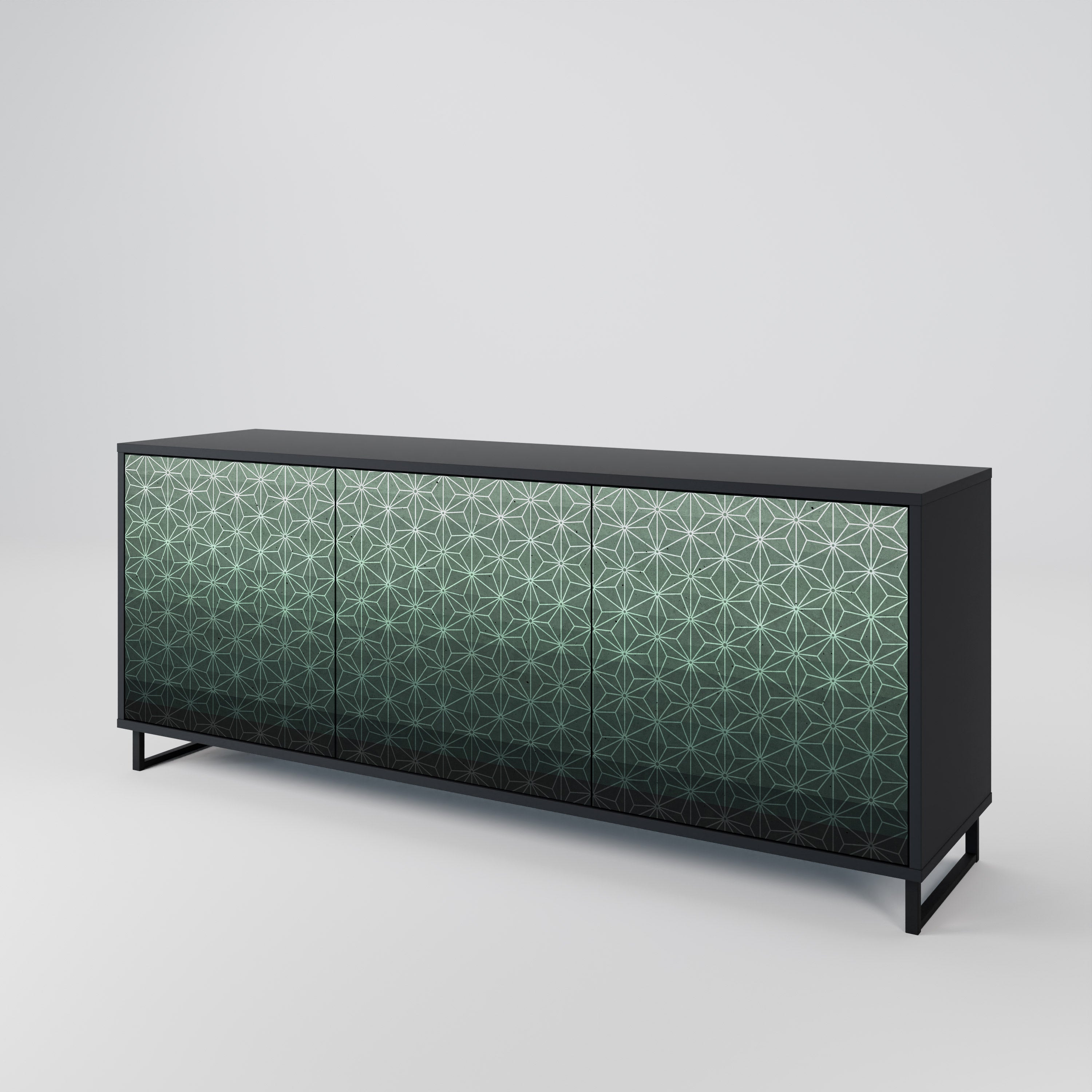 ORNAMENTAL GLIMMER Komoda 3-drzwiowa korpus Czarny