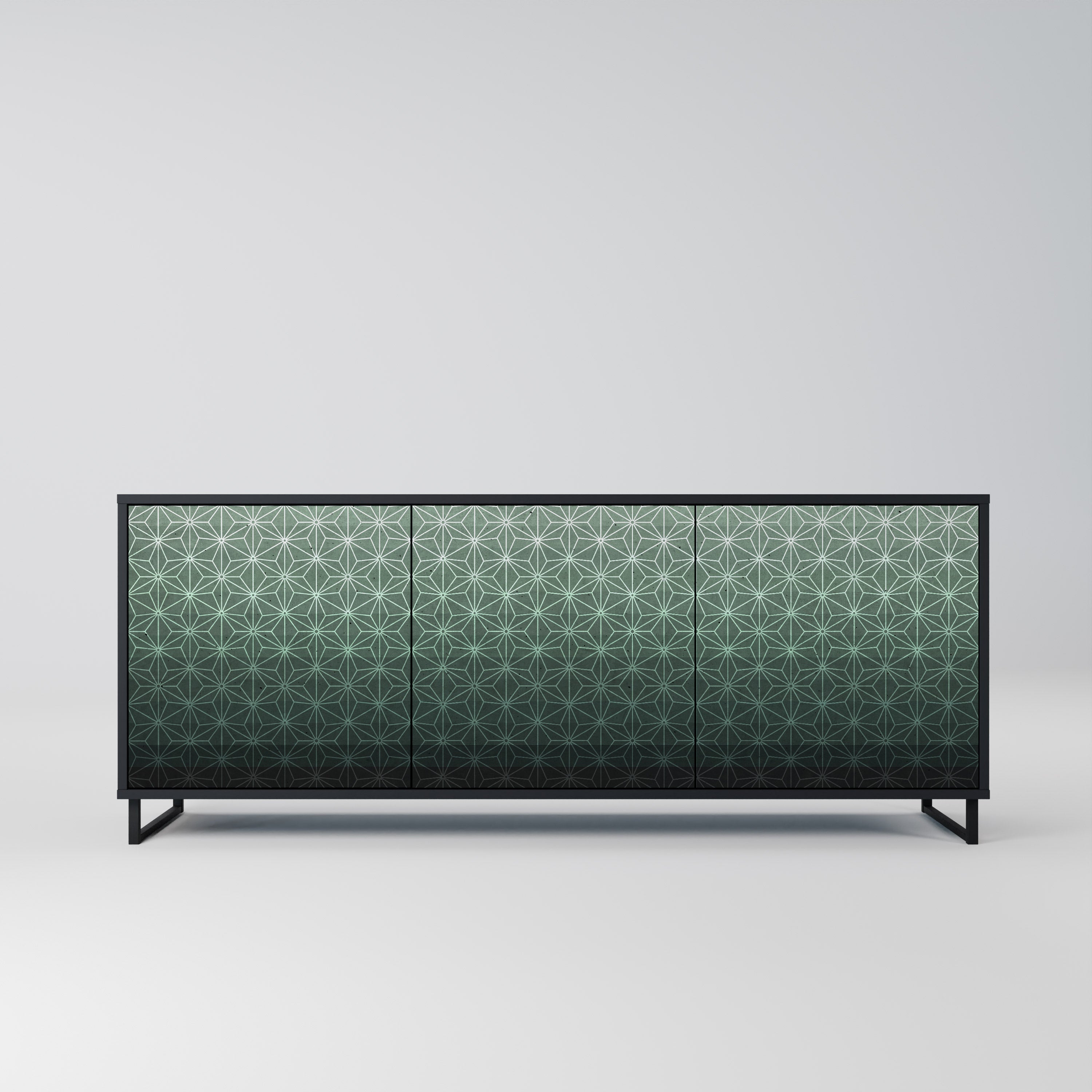ORNAMENTAL GLIMMER Komoda 3-drzwiowa korpus Czarny
