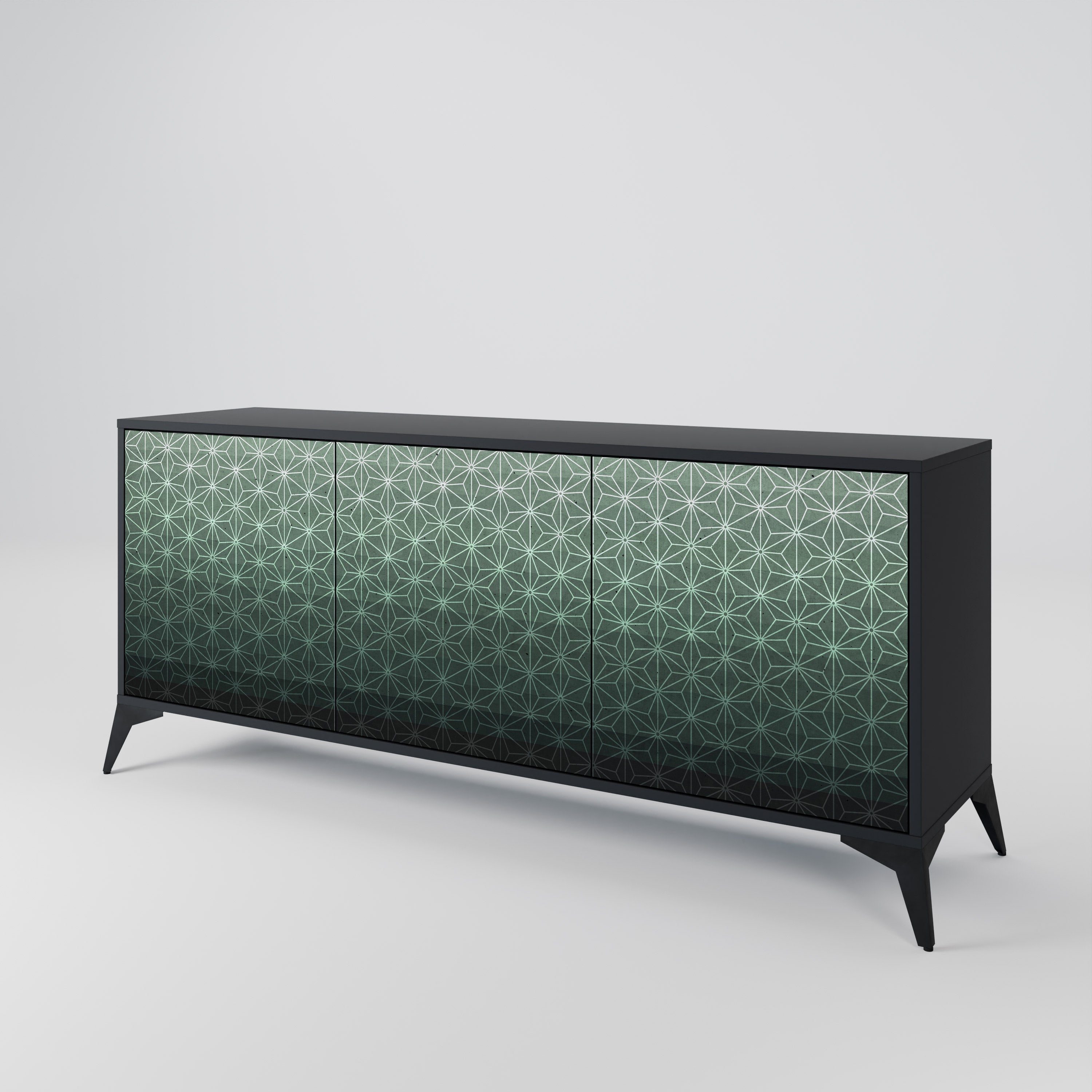 ORNAMENTAL GLIMMER Komoda 3-drzwiowa korpus Czarny