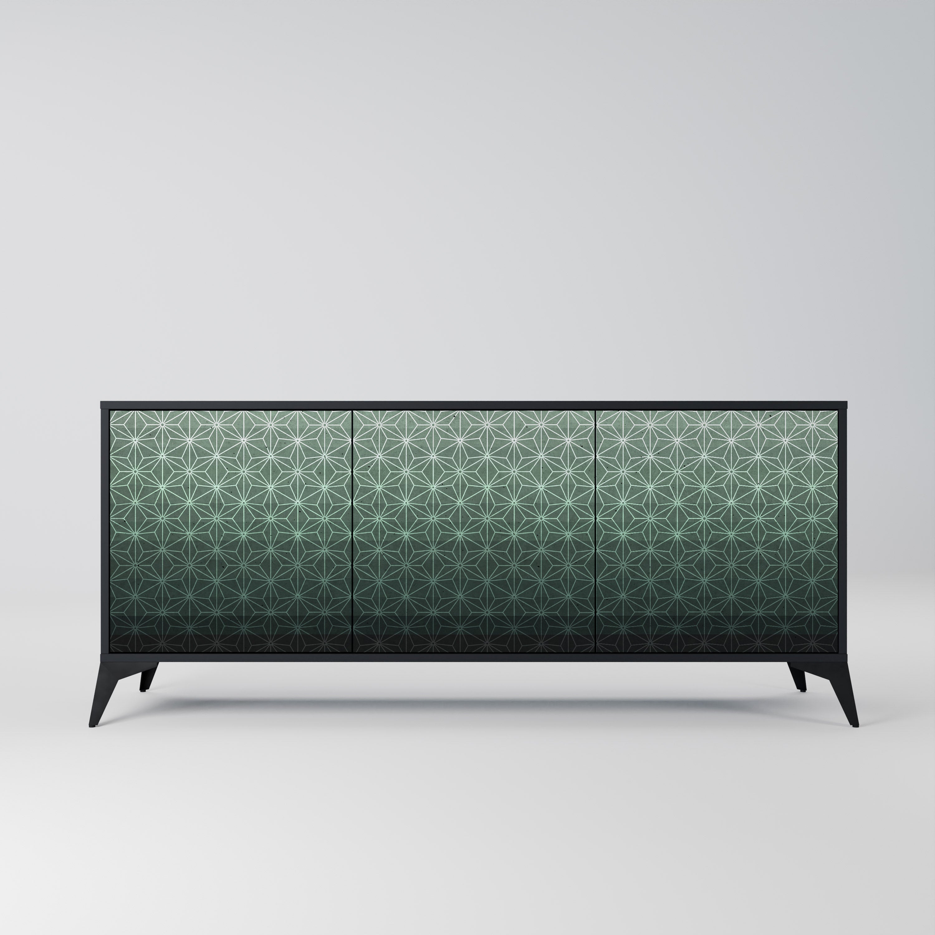 ORNAMENTAL GLIMMER Komoda 3-drzwiowa korpus Czarny