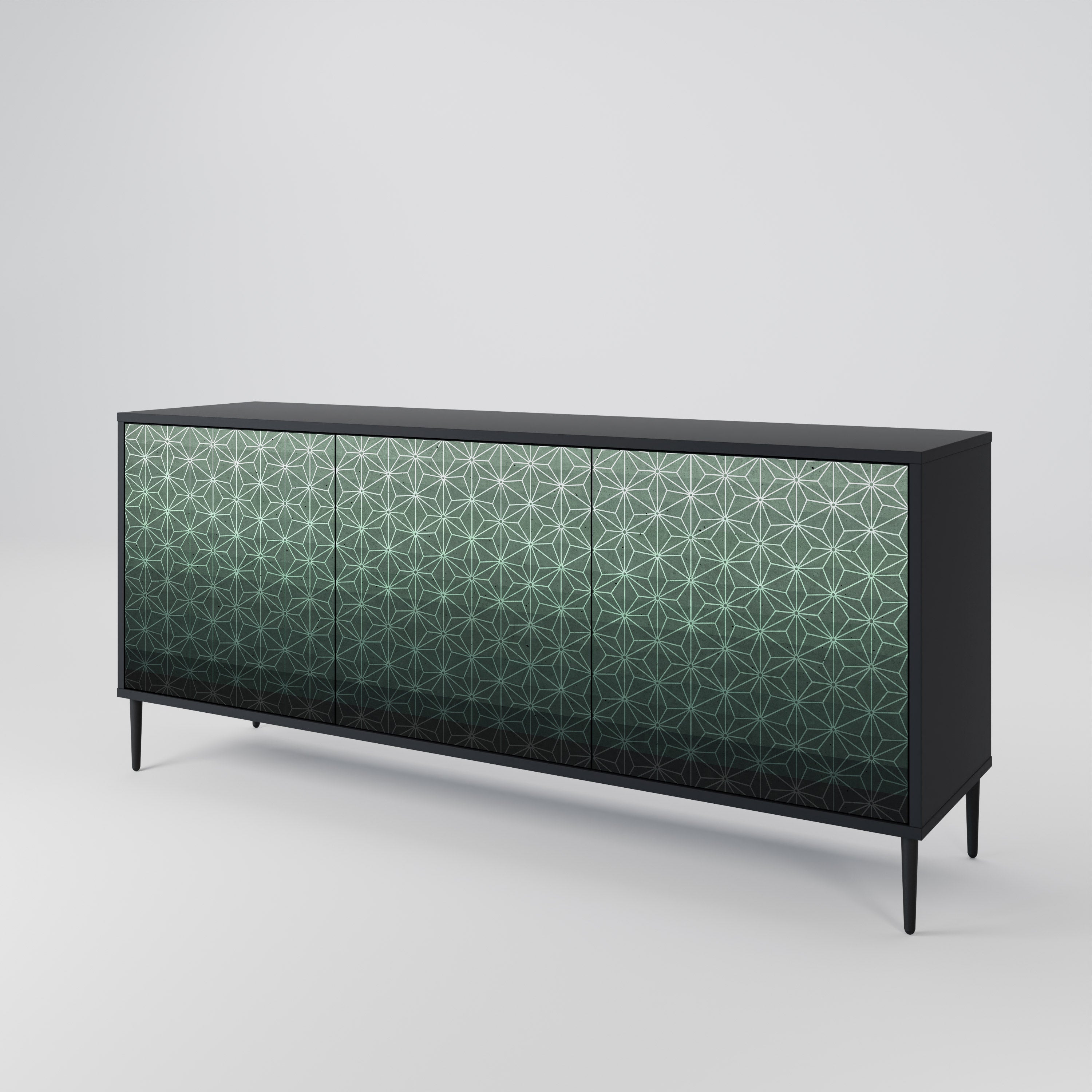 ORNAMENTAL GLIMMER Komoda 3-drzwiowa korpus Czarny
