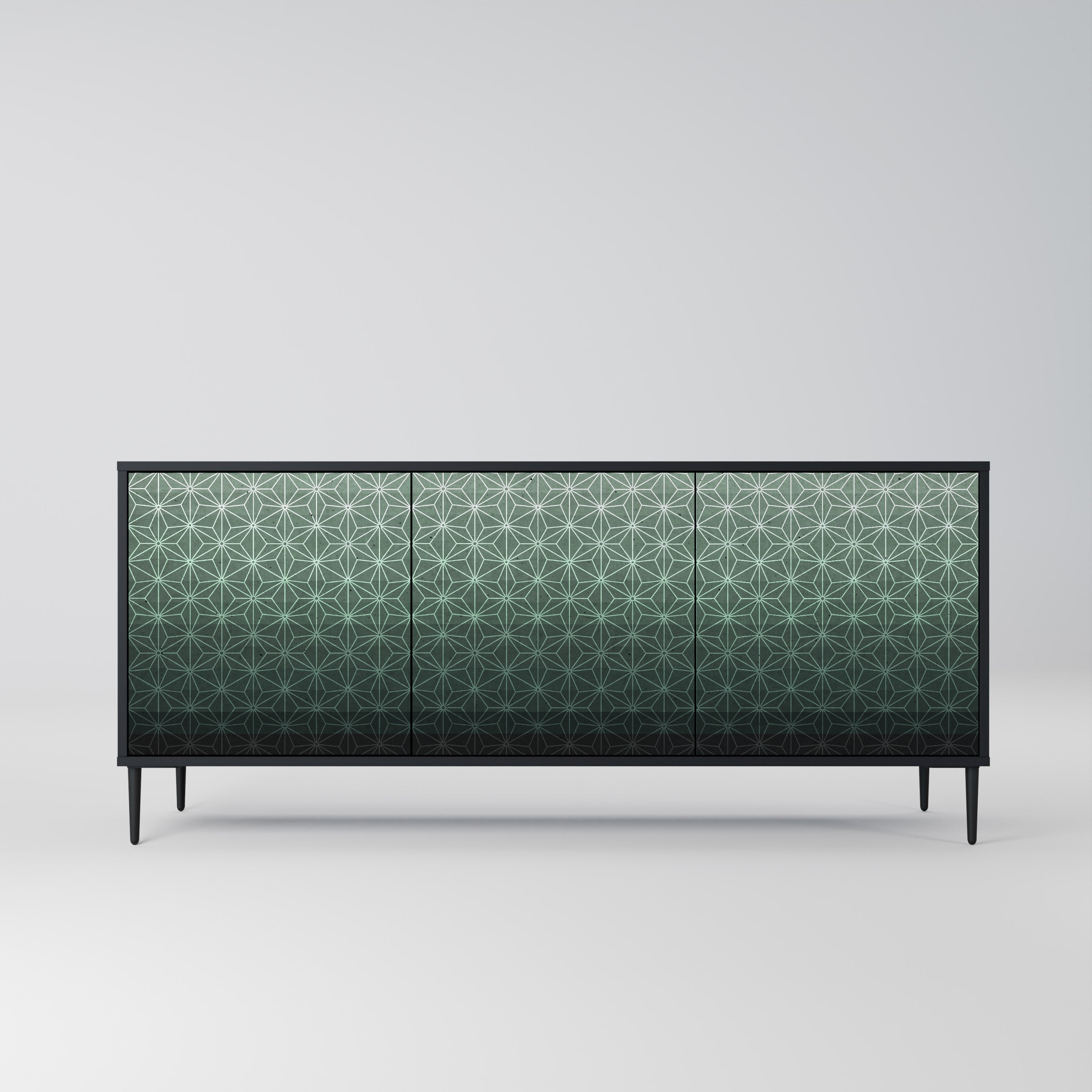 ORNAMENTAL GLIMMER Komoda 3-drzwiowa korpus Czarny