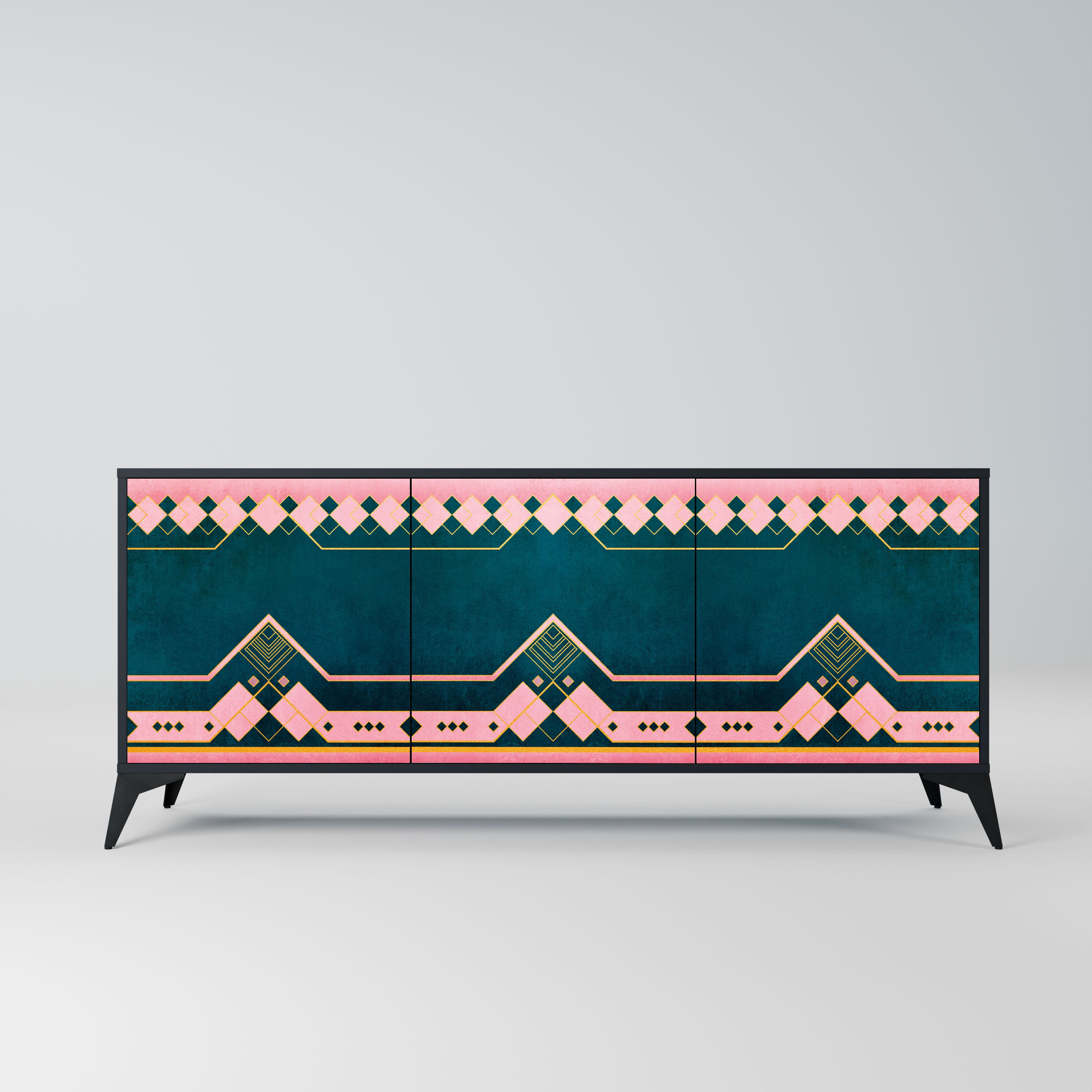 ROYAL COMPOSITION Komoda 3-drzwiowa korpus Czarny