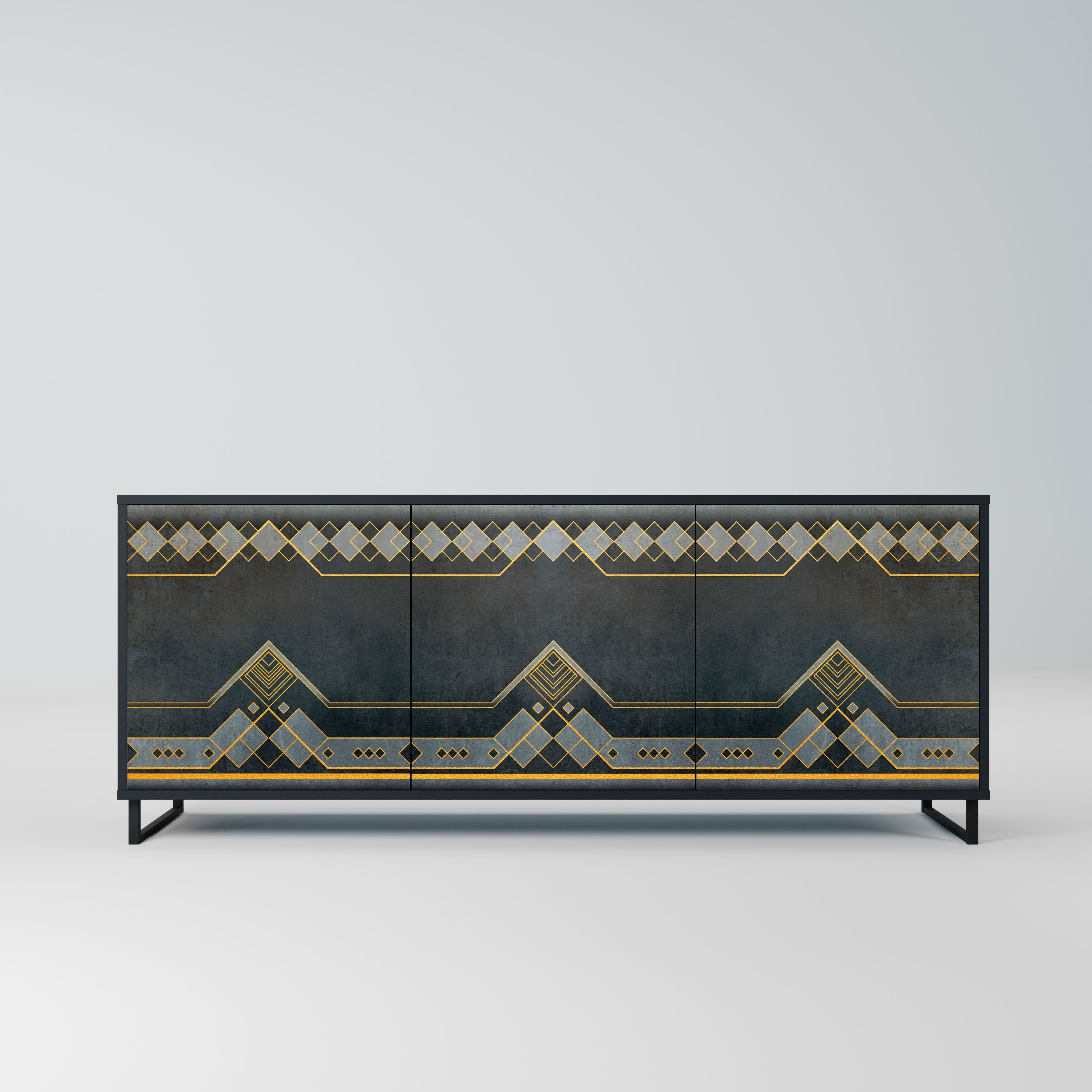 ROYAL ORDINARINESS Komoda 3-drzwiowa korpus Czarny
