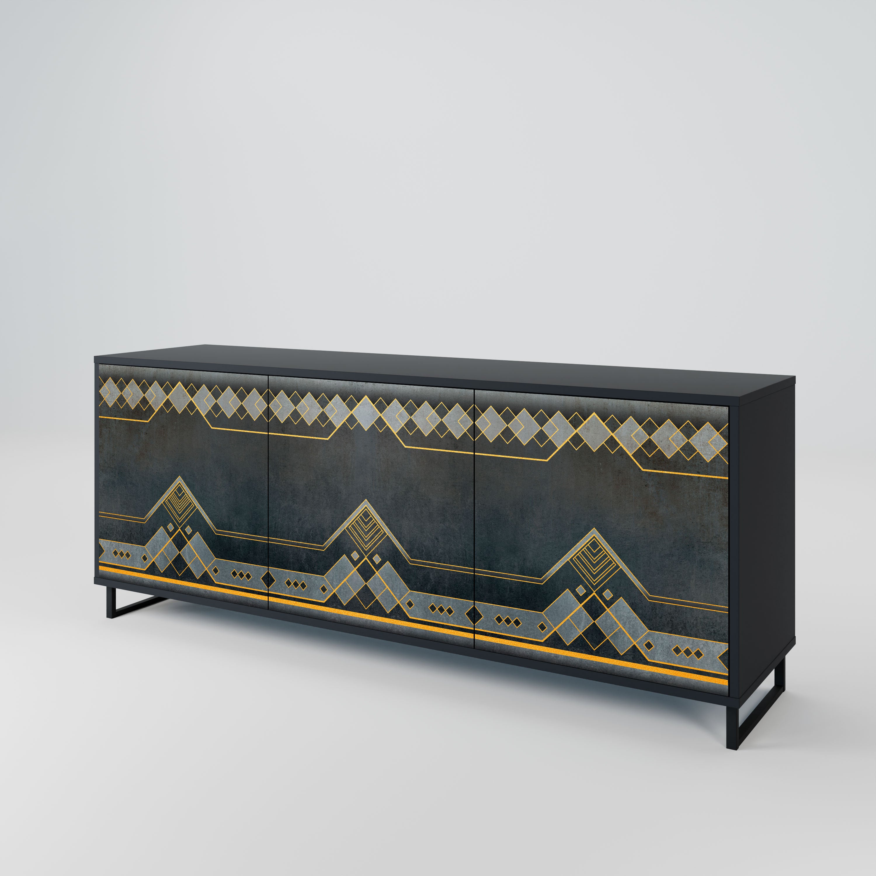 ROYAL ORDINARINESS Komoda 3-drzwiowa korpus Czarny