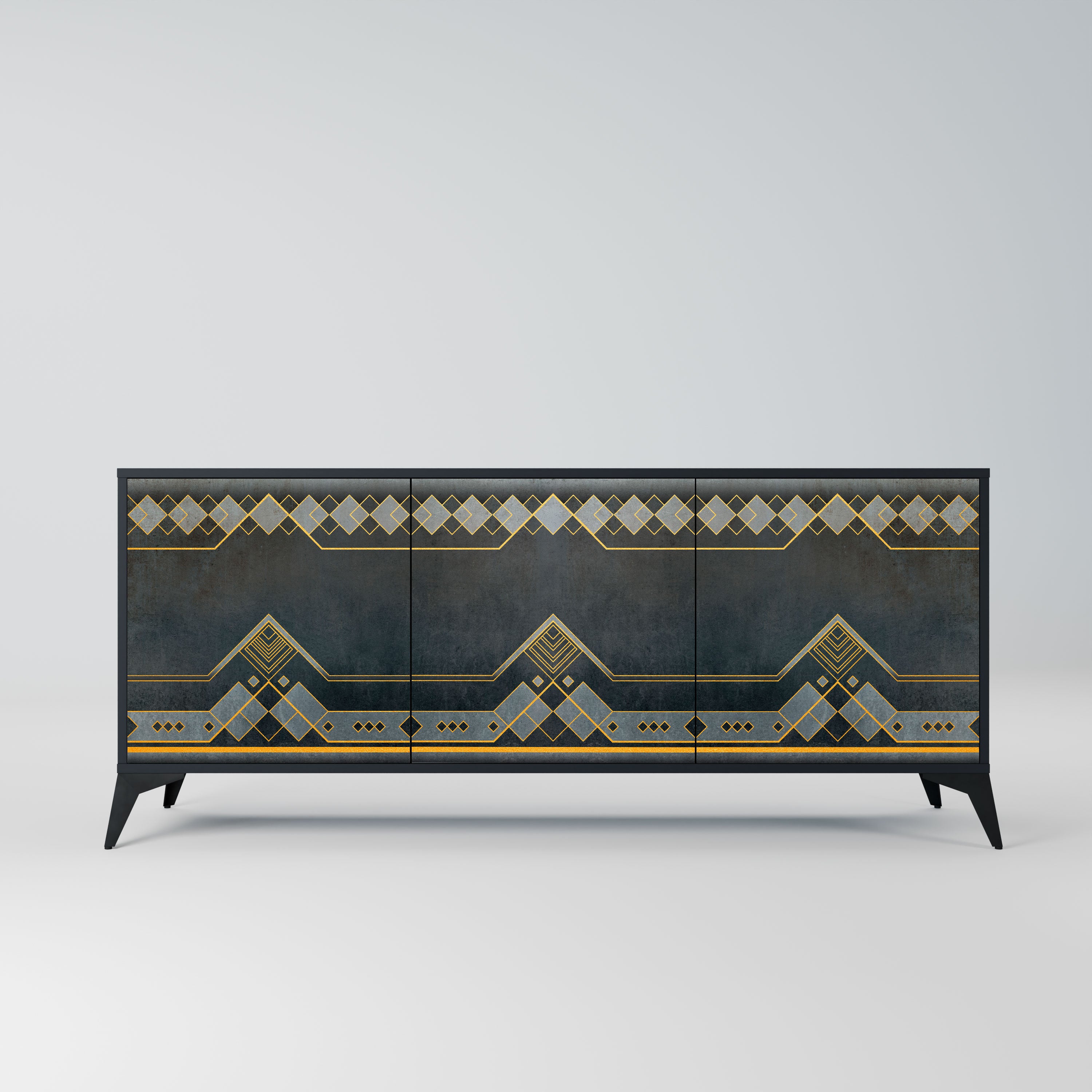 ROYAL ORDINARINESS Komoda 3-drzwiowa korpus Czarny