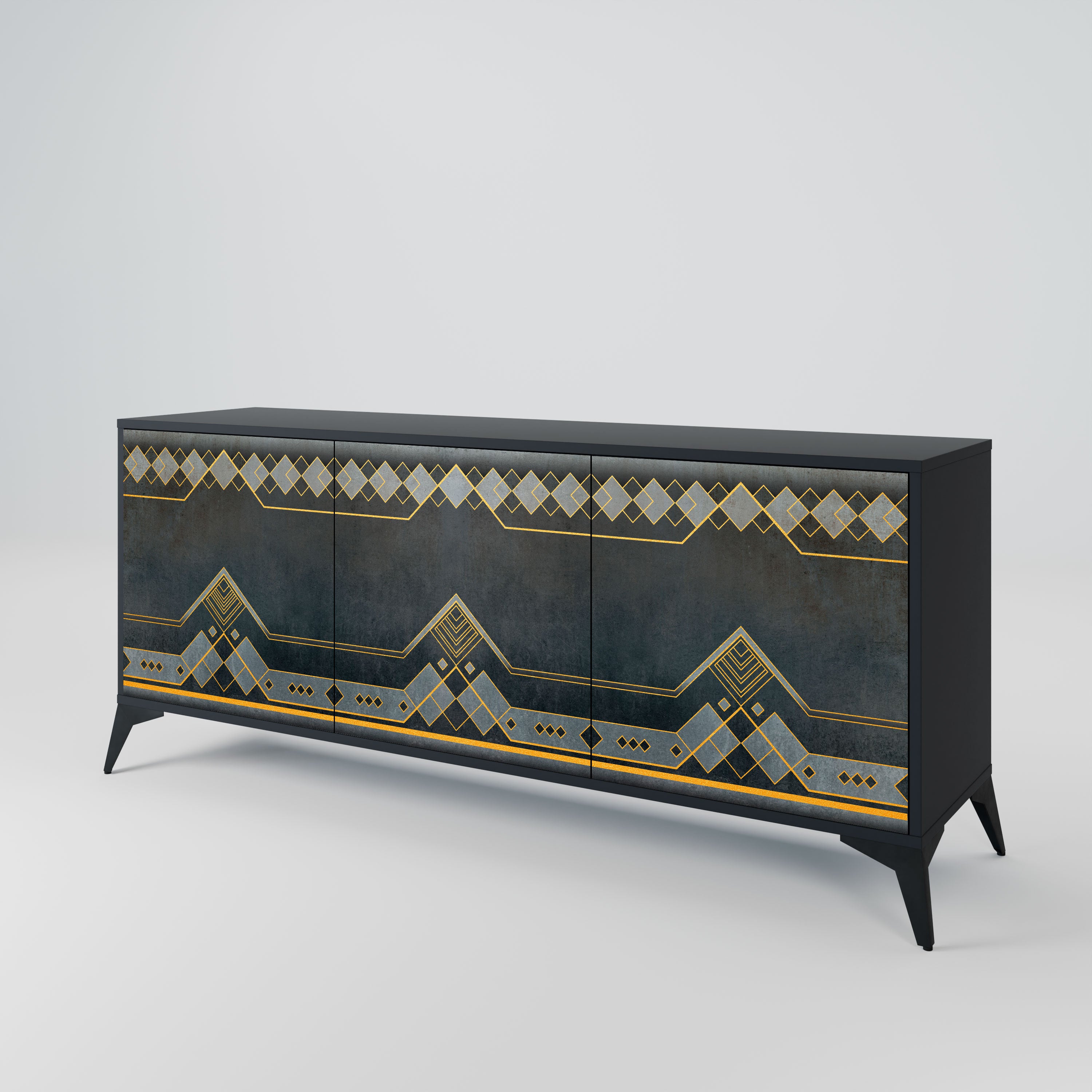 ROYAL ORDINARINESS Komoda 3-drzwiowa korpus Czarny