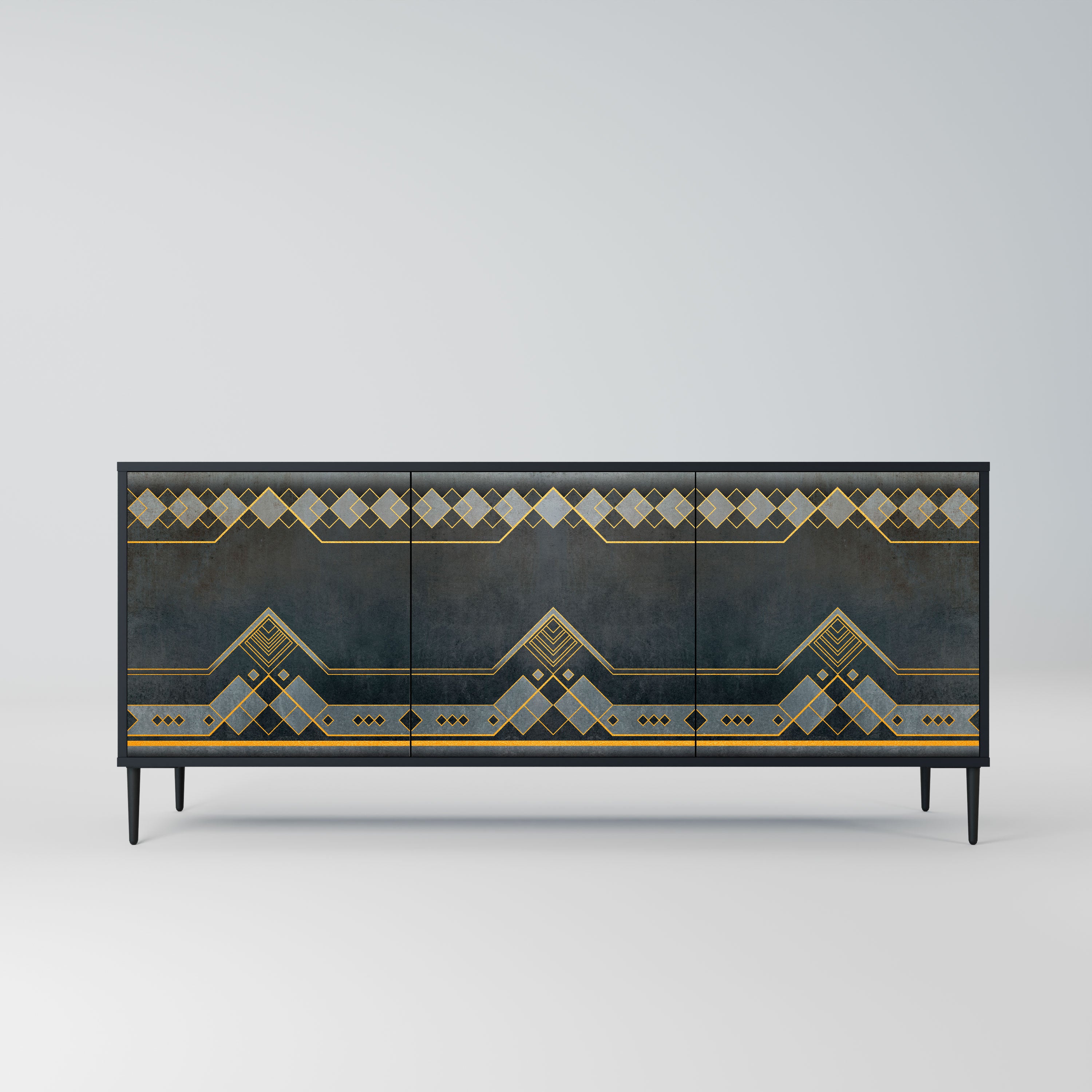 ROYAL ORDINARINESS Komoda 3-drzwiowa korpus Czarny