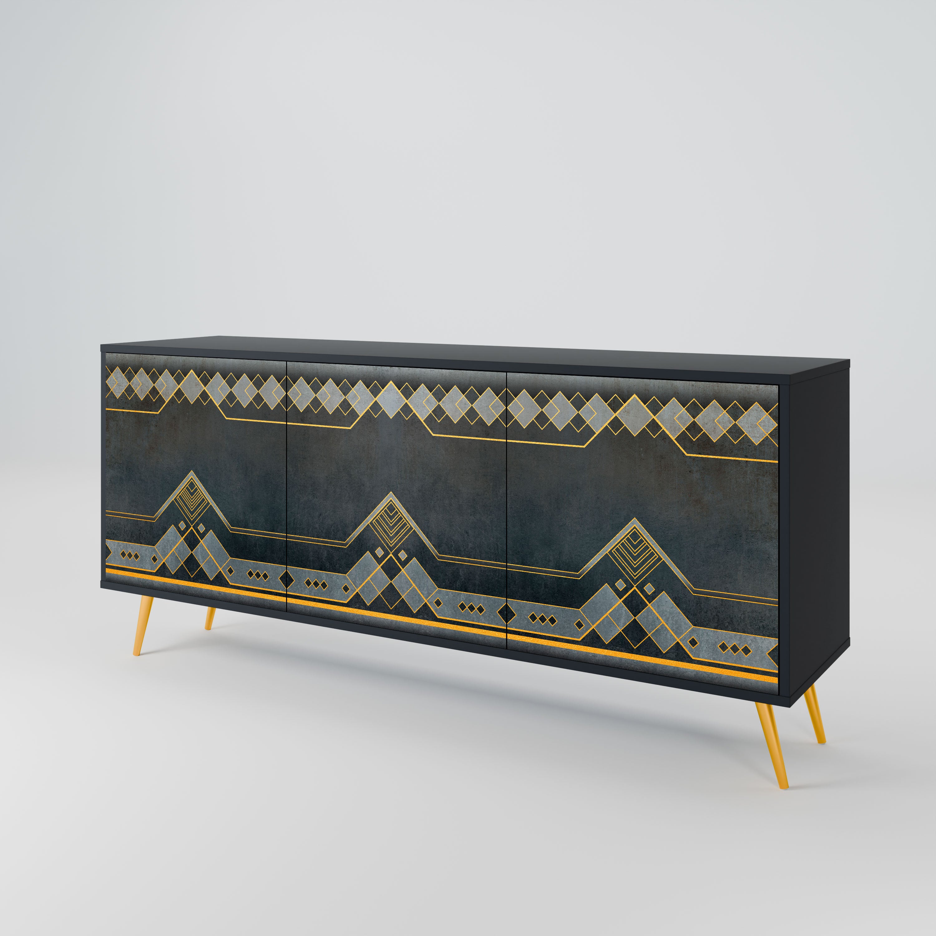 ROYAL ORDINARINESS Komoda 3-drzwiowa korpus Czarny
