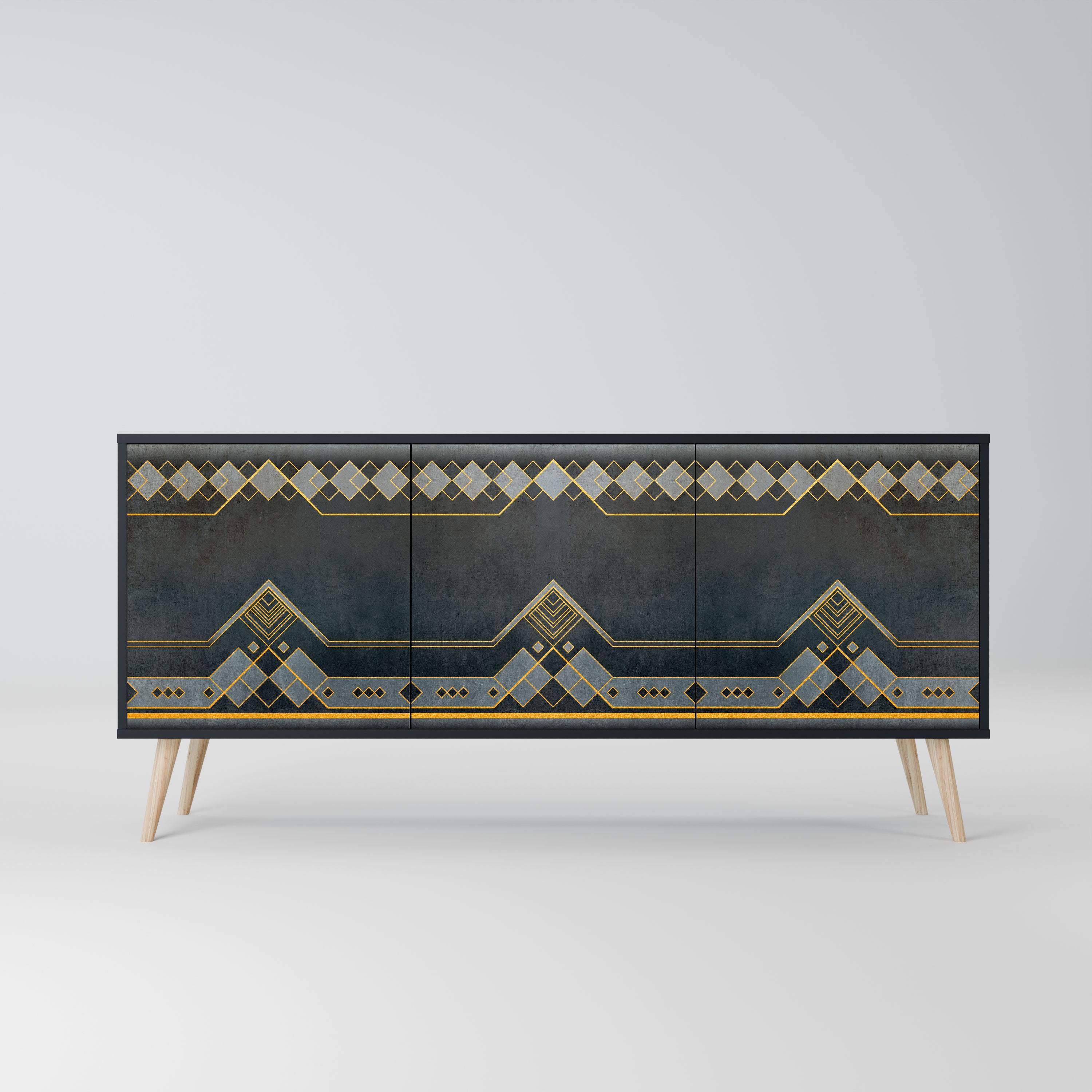 ROYAL ORDINARINESS Komoda 3-drzwiowa korpus Czarny